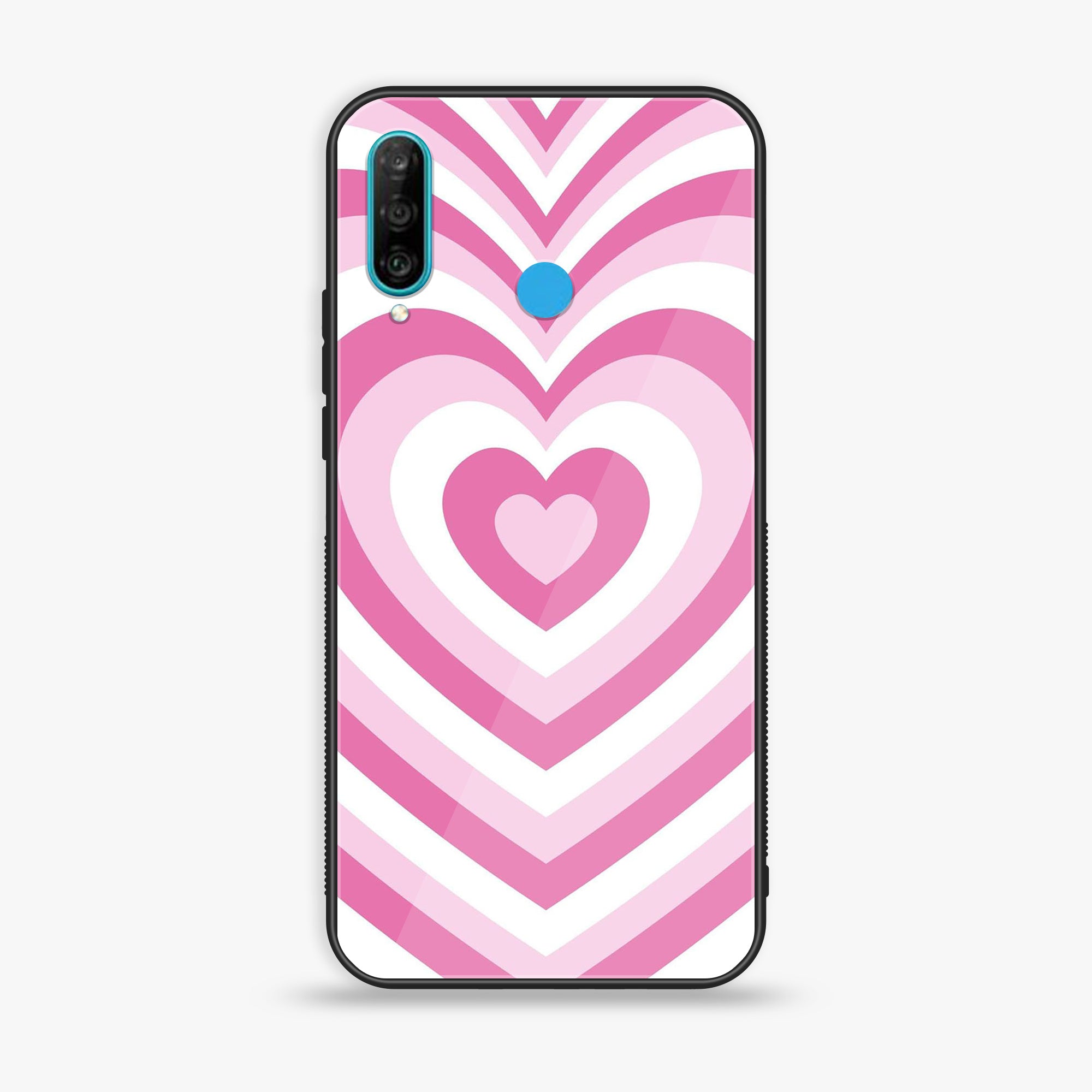 Huawei P30 lite - Heart Beat Series - Premium Printed Glass soft Bumper shock Proof Case