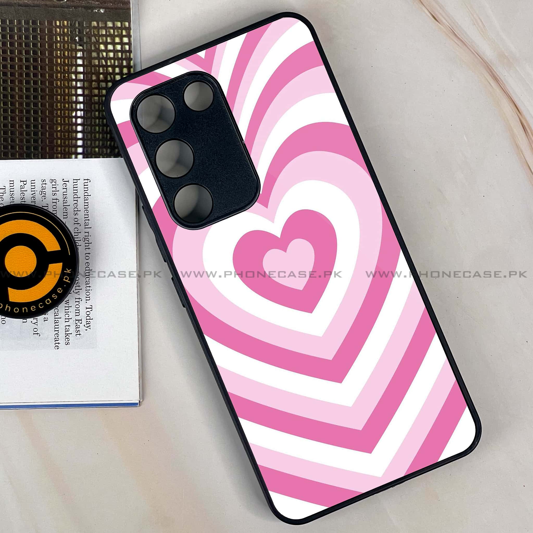 Vivo Y200e - Heart Beat Series - Premium Metal Printed soft Bumper shock Proof Case