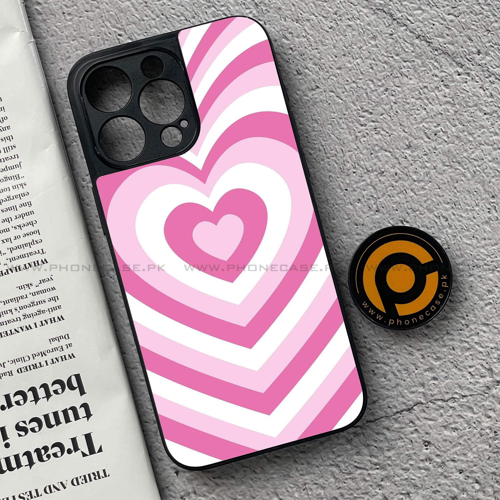 iPhone 15 Pro - Heart Beat Series - Premium Metal Printed soft Bumper shock Proof Case