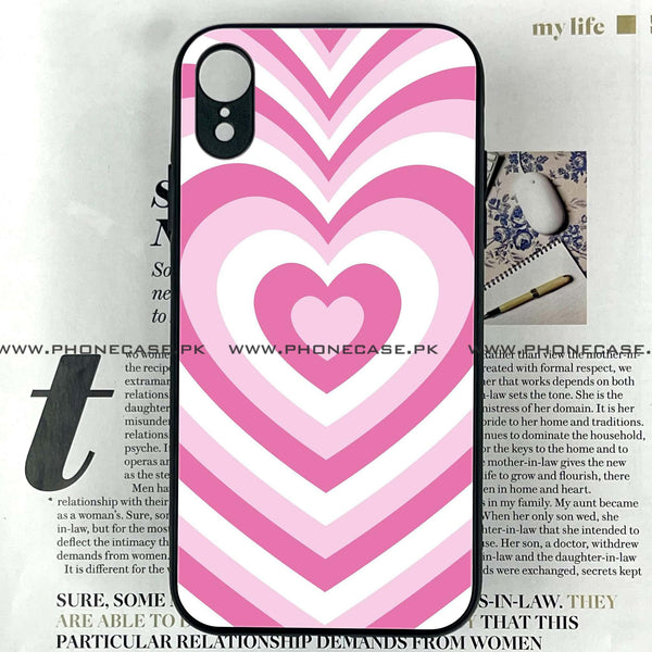 iPhone XR - Heart Beat Design 3 - Premium Printed Glass soft Bumper shock Proof Case CS-19958