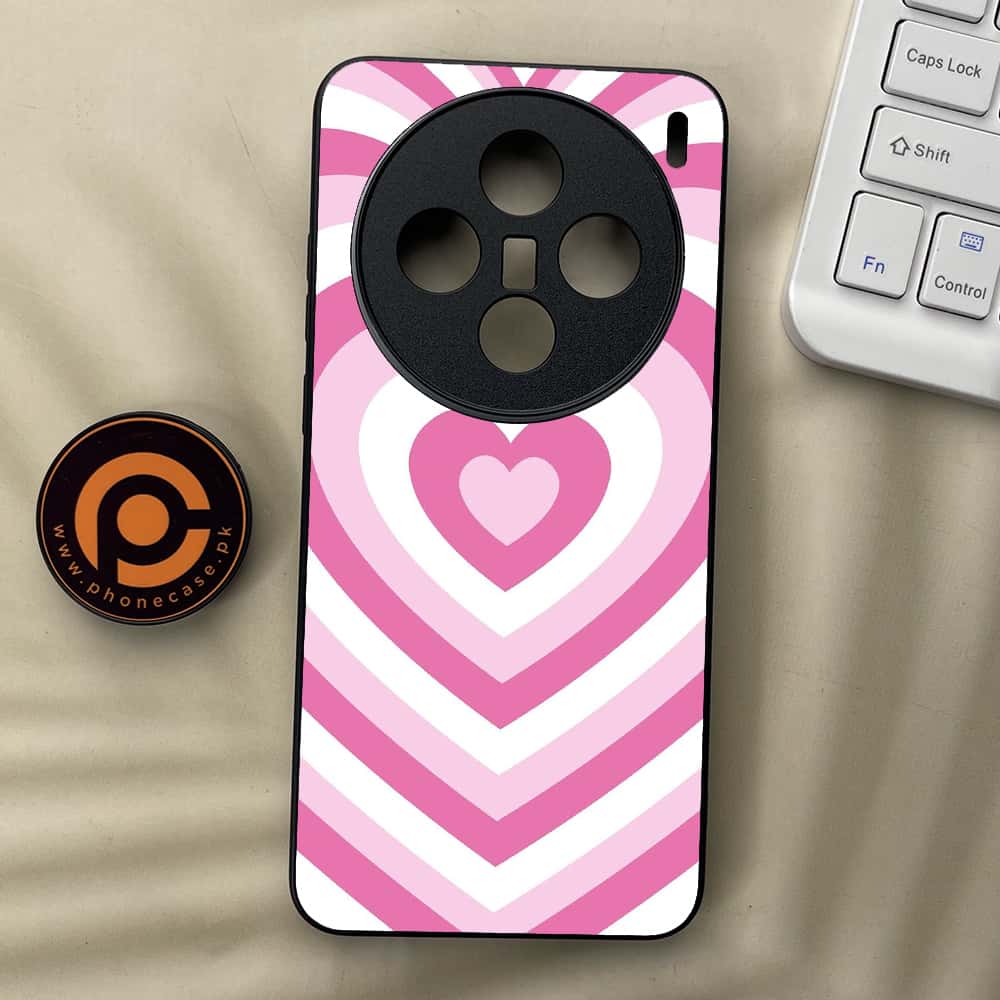 Vivo X200 - Heart Beat Series - Premium Metal  Printed soft Bumper shock Proof Case