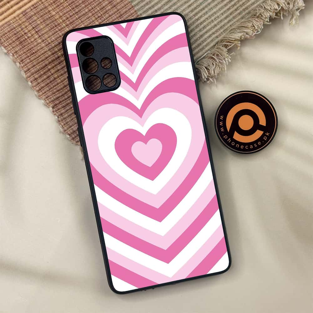 Samsung Galaxy A71 - Heart Beat Series - Premium Metal Printed soft Bumper shock Proof Case