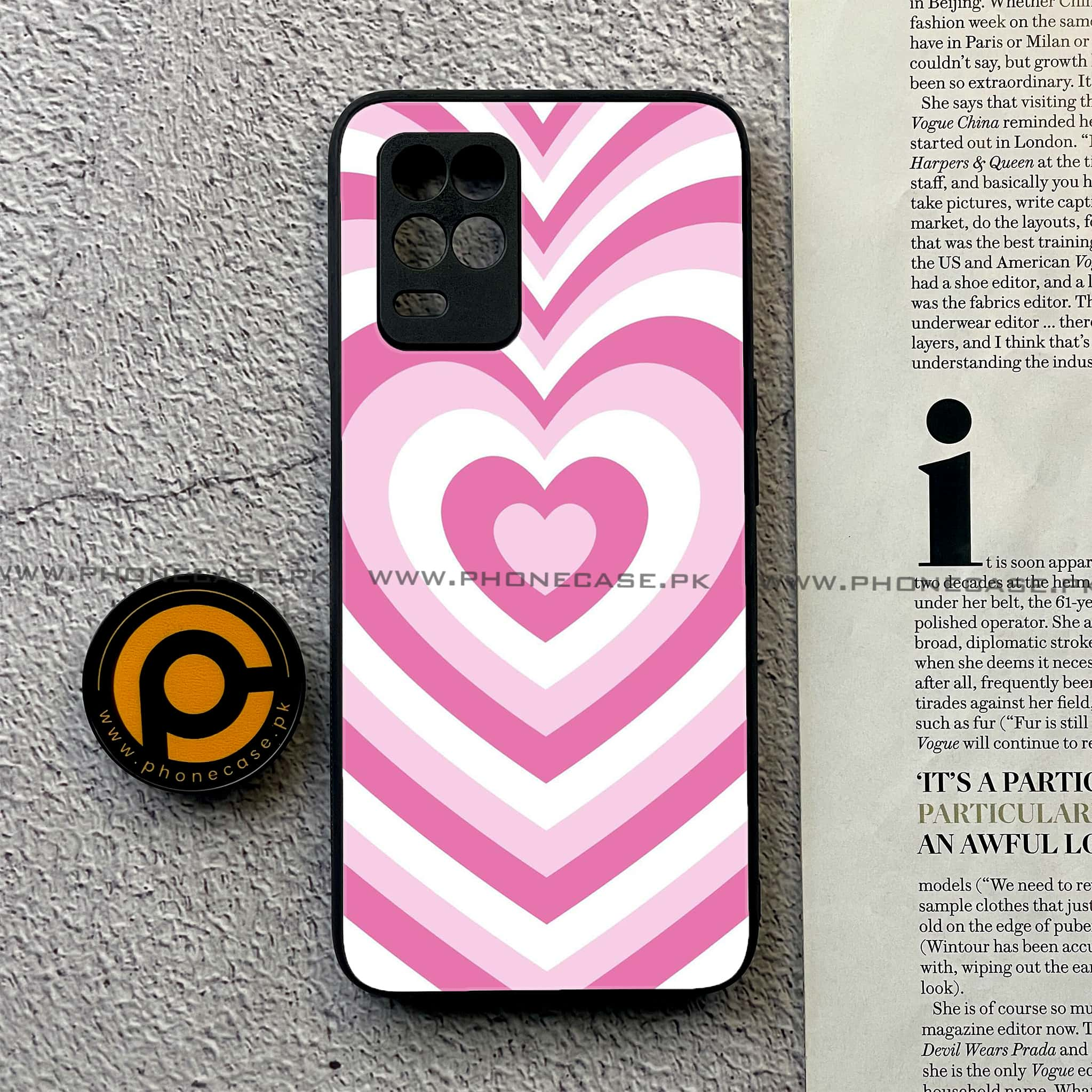 Realme Narzo 30 5G - Heart Beat Series - Premium Printed Glass soft Bumper shock Proof Case