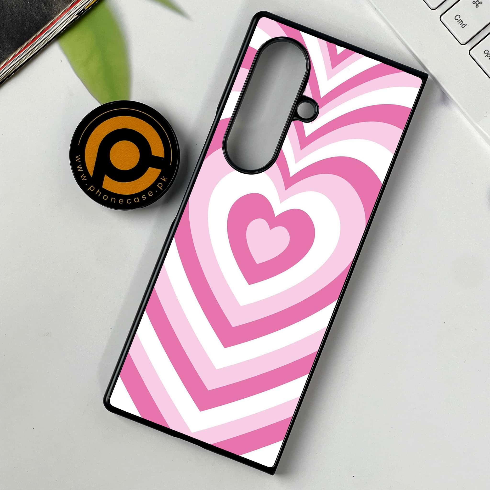 Samsung Galaxy Z Fold 7 - Heart Beat Series - Premium Metal Printed soft Bumper shock Proof Case