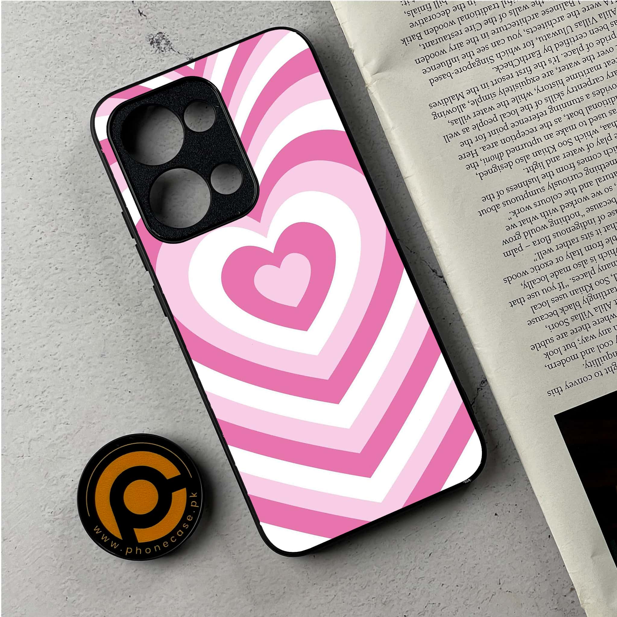 Oppo Reno 13 - Heart Beat Series - Premium Metal Printed Soft Bumper Shockproof Case