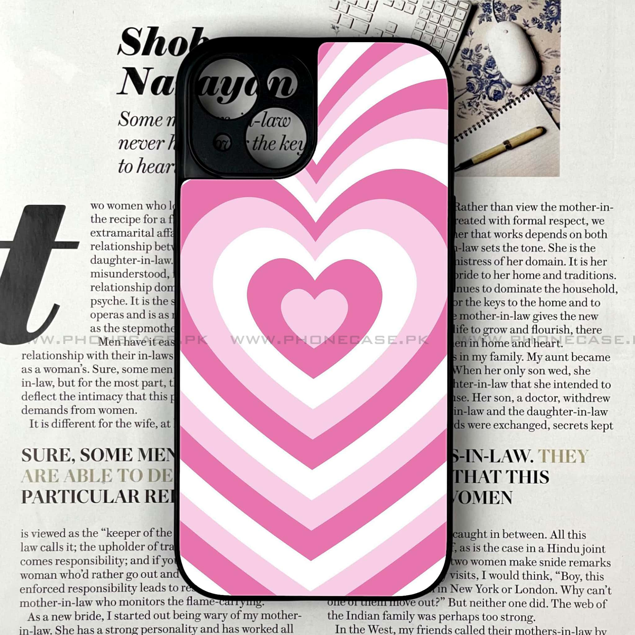 iPhone 13 - Heart Beat Series - Premium Printed Glass soft Bumper shock Proof Case