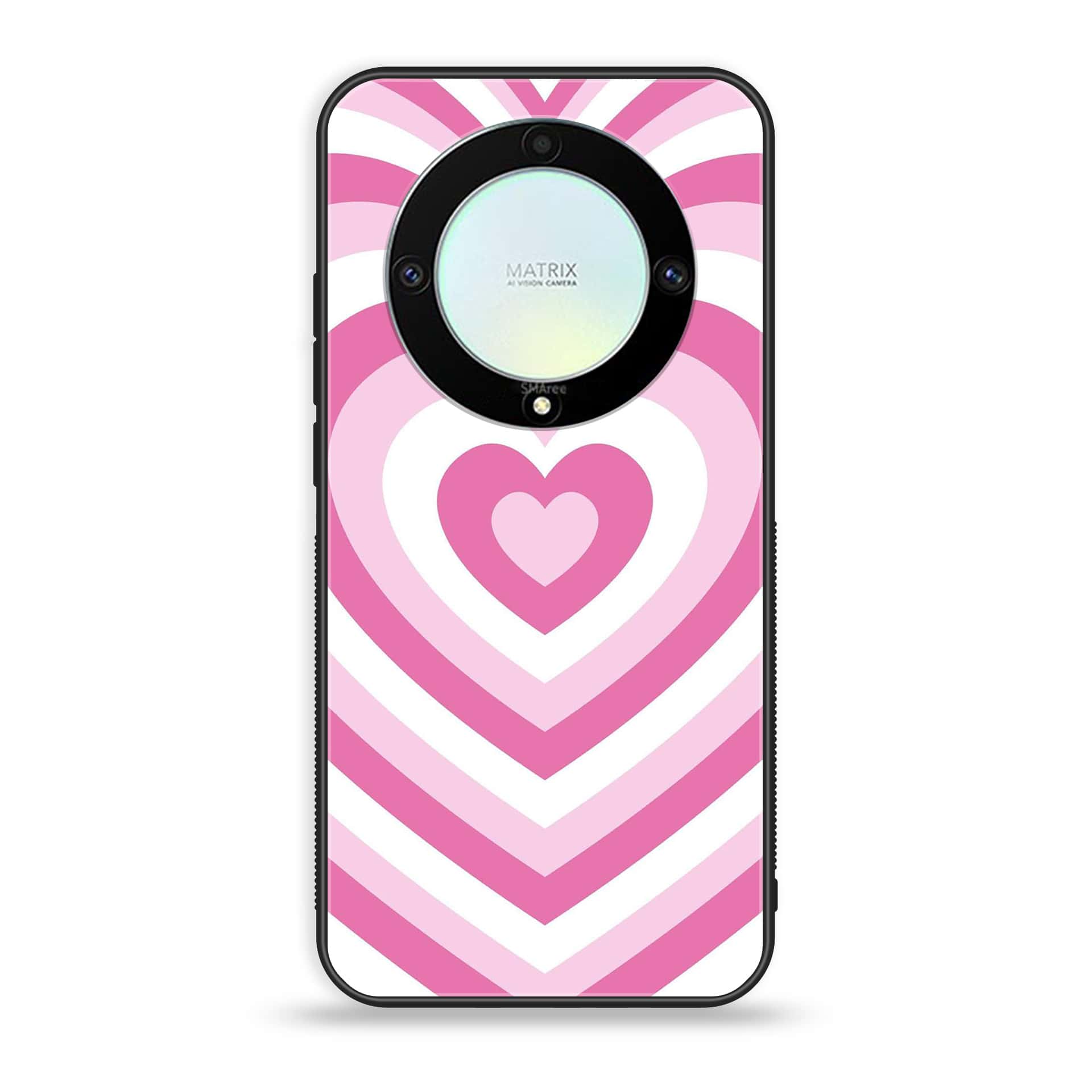 HONOR X9A - Heart Beat Series - Premium Printed Glass soft Bumper shock Proof Case