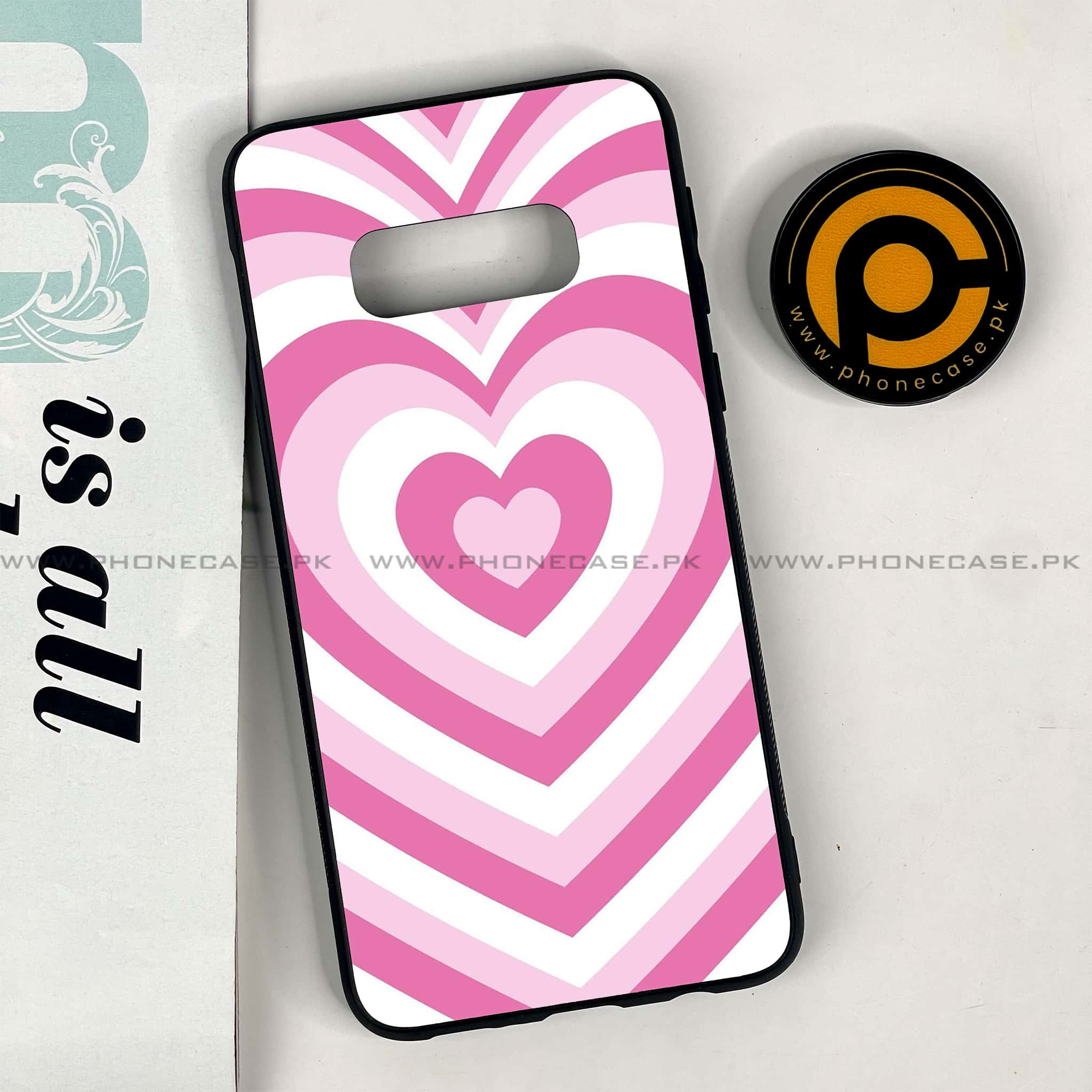 Galaxy S10e - Heart Beat Series - Premium Printed Glass soft Bumper shock Proof Case