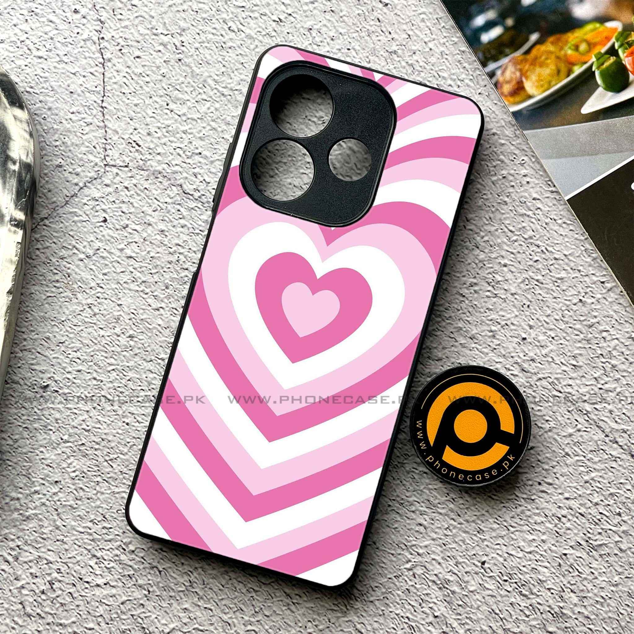 Oppo A5 Pro - Heart Beat Series - Premium Metal Printed soft Bumper shock Proof Case