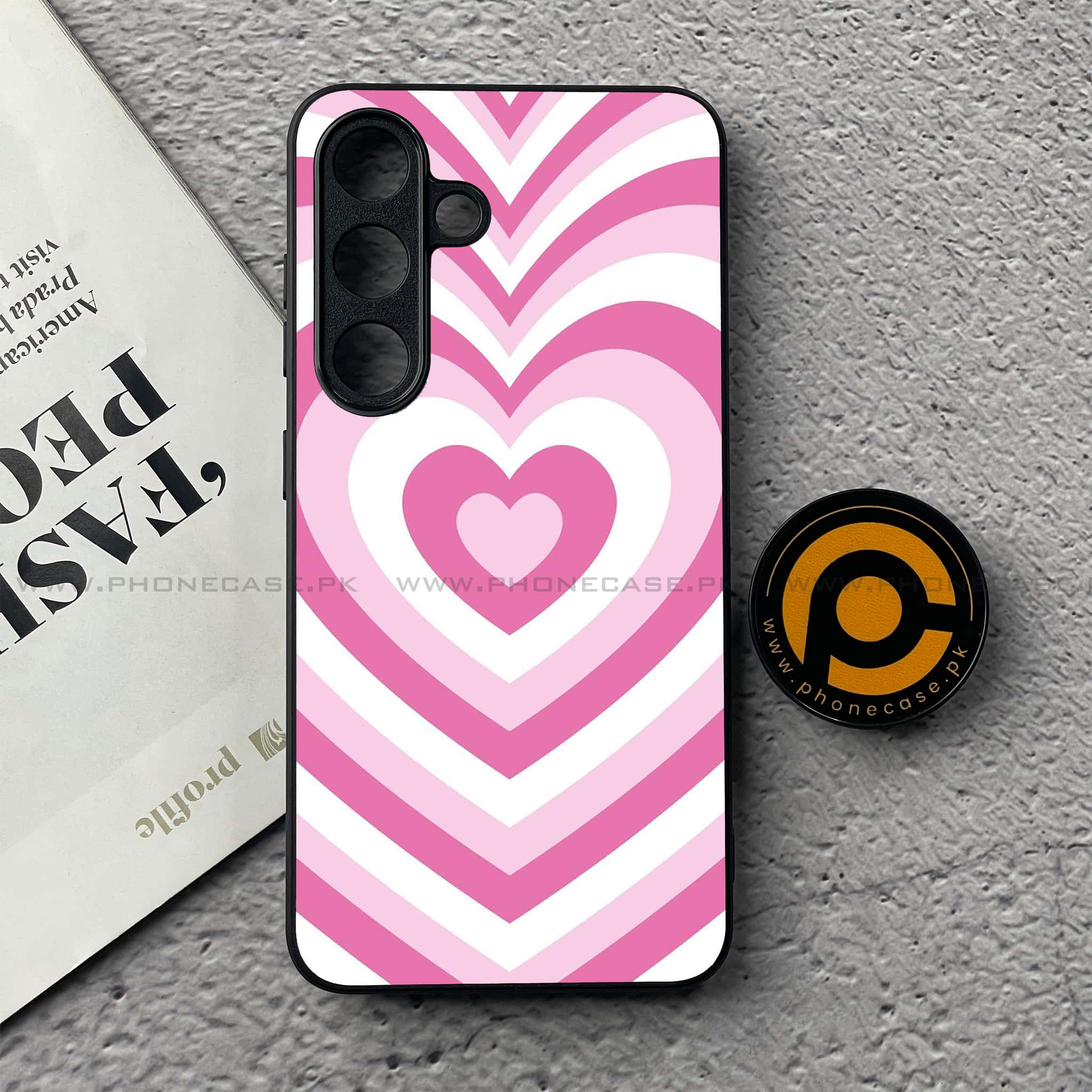 Samsung Galaxy S25 FE - Heart Beat Series - Premium Metal Printed soft Bumper shock Proof Case