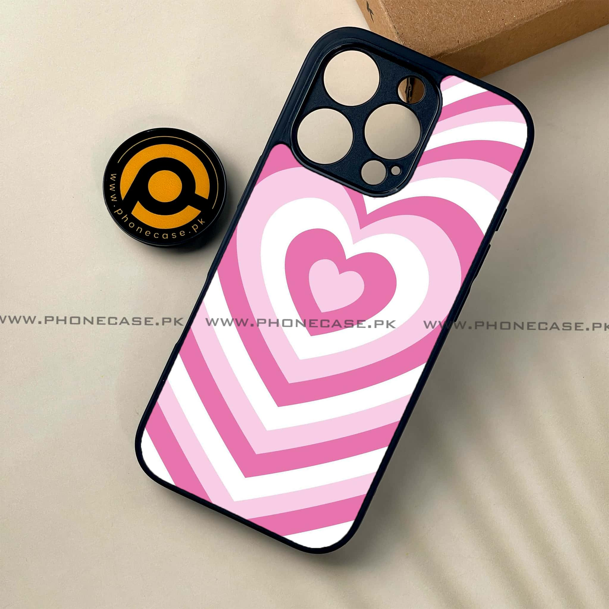 iPhone 16 Pro - Heart Beat Series - Premium Printed Glass soft Bumper shock Proof Case