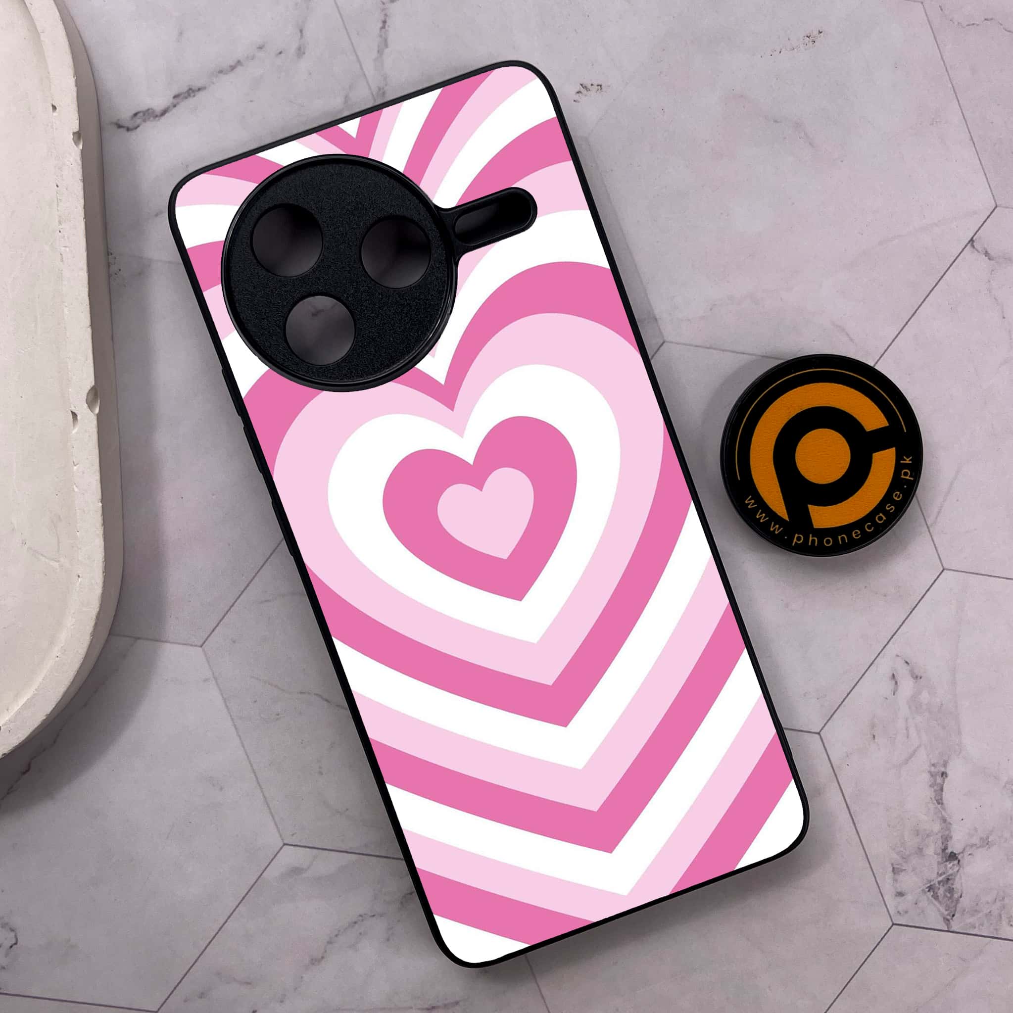 Xiaomi Poco F7 Pro 5G - Heart Beat Series - Premium Metal Printed soft Bumper shock Proof Case