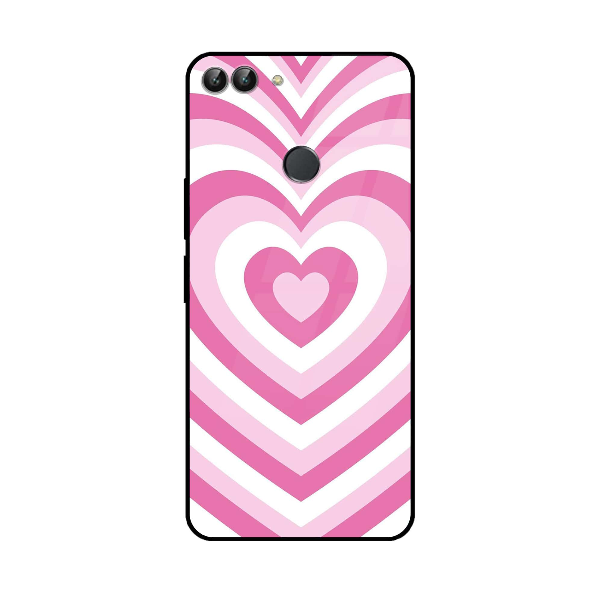 Huawei P Smart - Heart Beat Series - Premium Printed Glass soft Bumper shock Proof Case