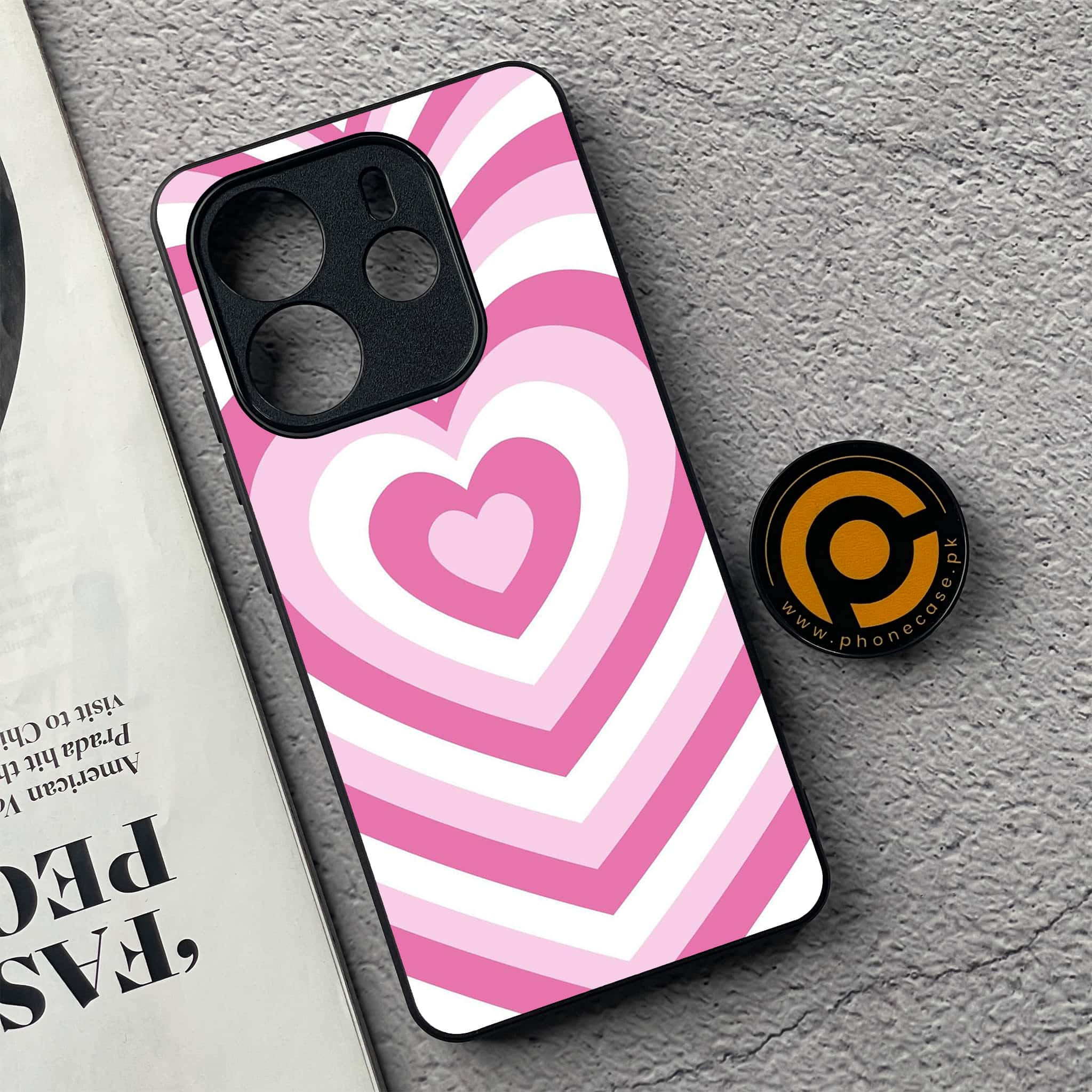 Xiaomi Redmi Note 14 - Heart Beat Series - Premium Printed Glass soft Bumper shock Proof Case