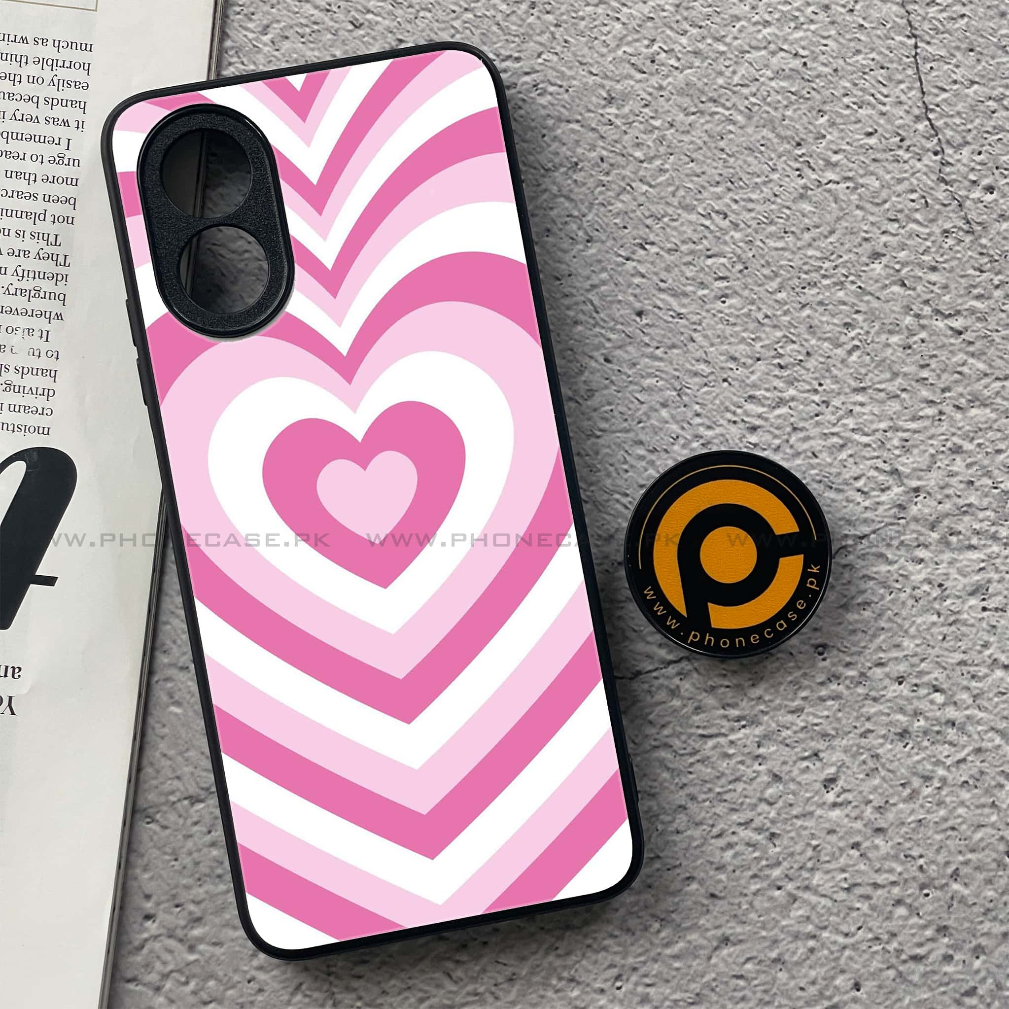 Oppo A18 4G - Heart Beat Series - Premium Printed Glass soft Bumper shock Proof Case
