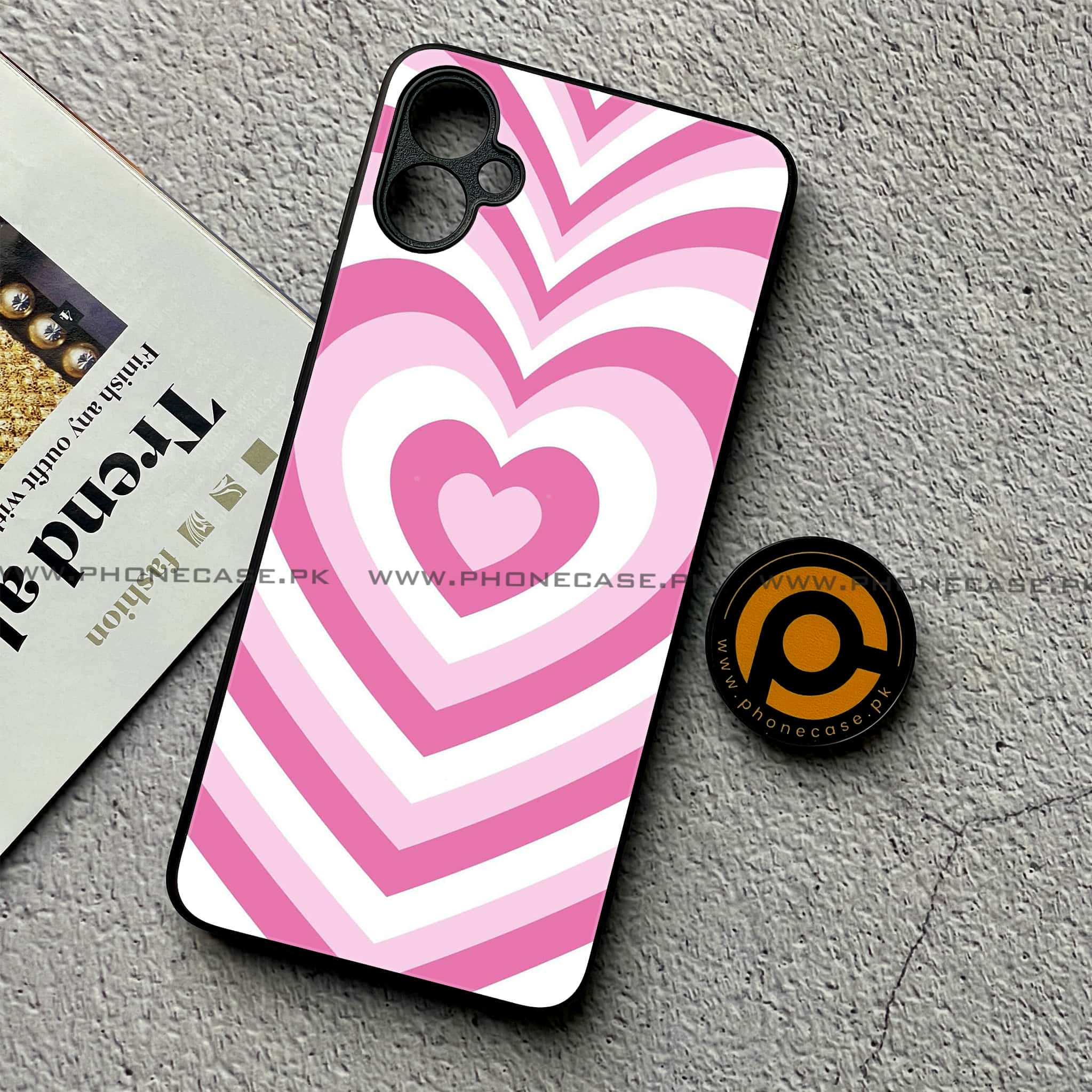 Samsung Galaxy A05 - Heart Beat Series - Premium Metal Printed soft Bumper shock Proof Case