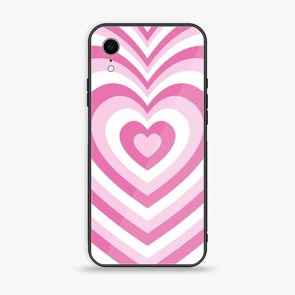 iPhone XR -Heart Beat Design 3 - Premium Printed Glass soft Bumper shock Proof Case CS-19958