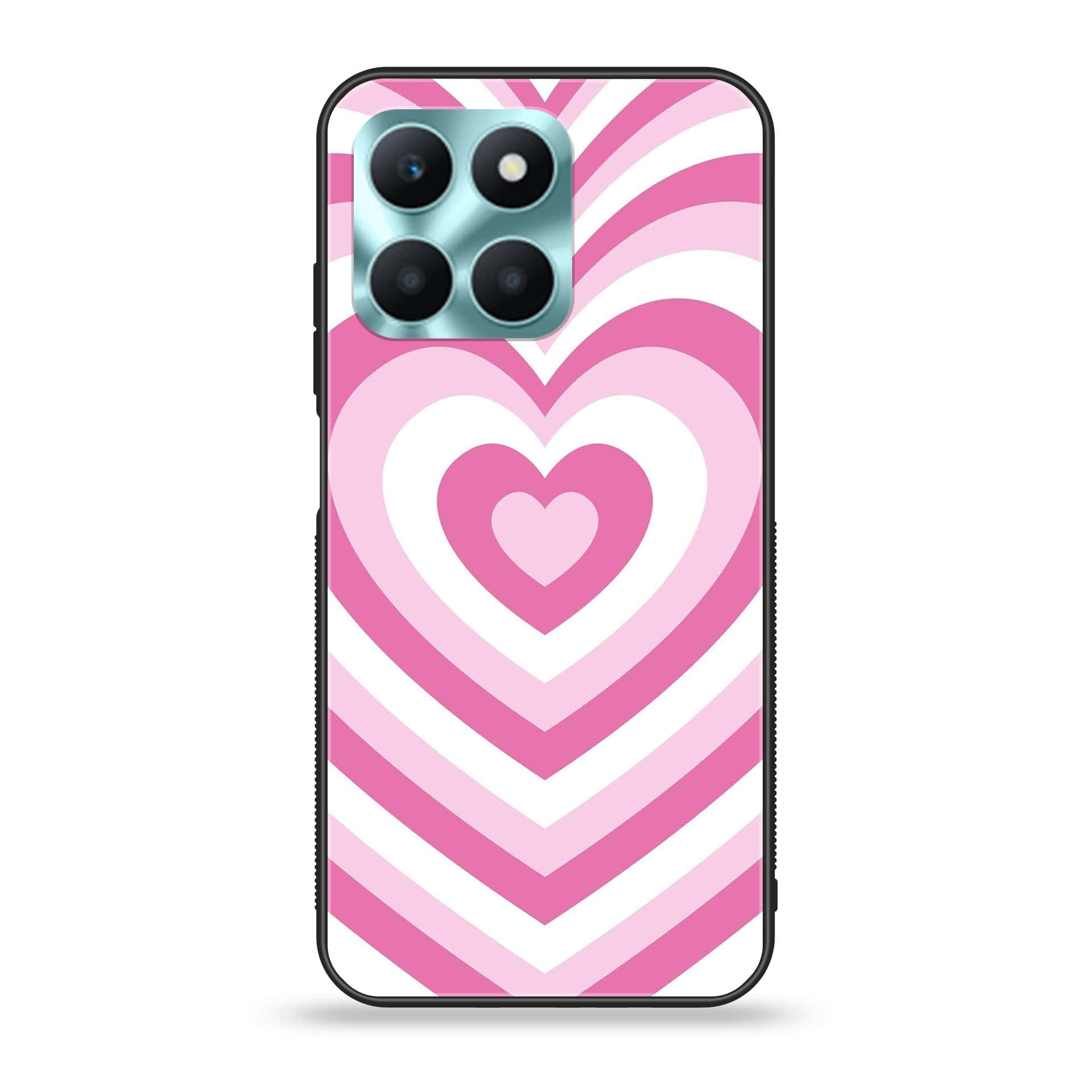 Honor X6a - Heart Beat Series - Premium Printed Glass soft Bumper shock Proof Case