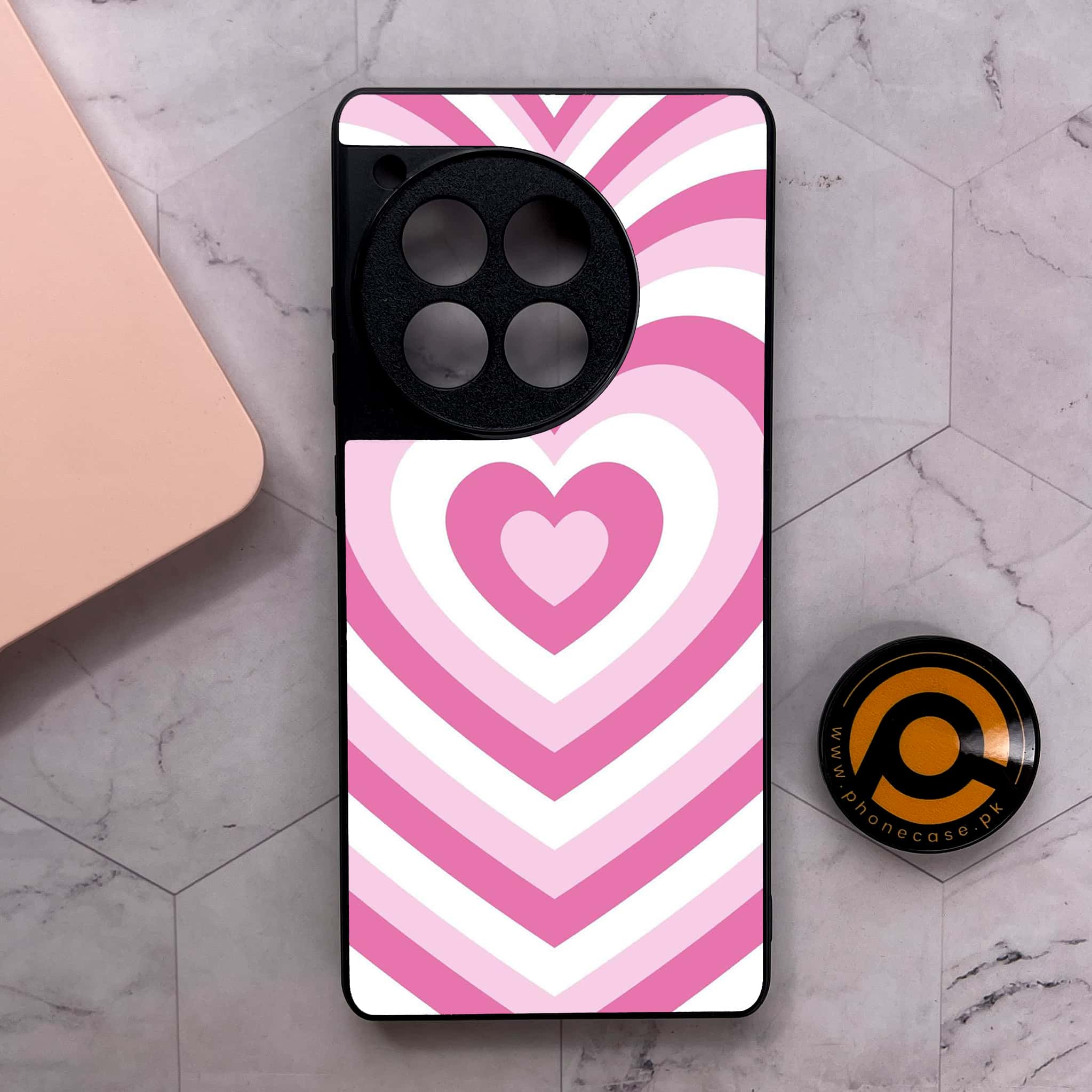 OnePlus 12R - Heart Beat Series - Premium Metal Printed soft Bumper shock Proof Case