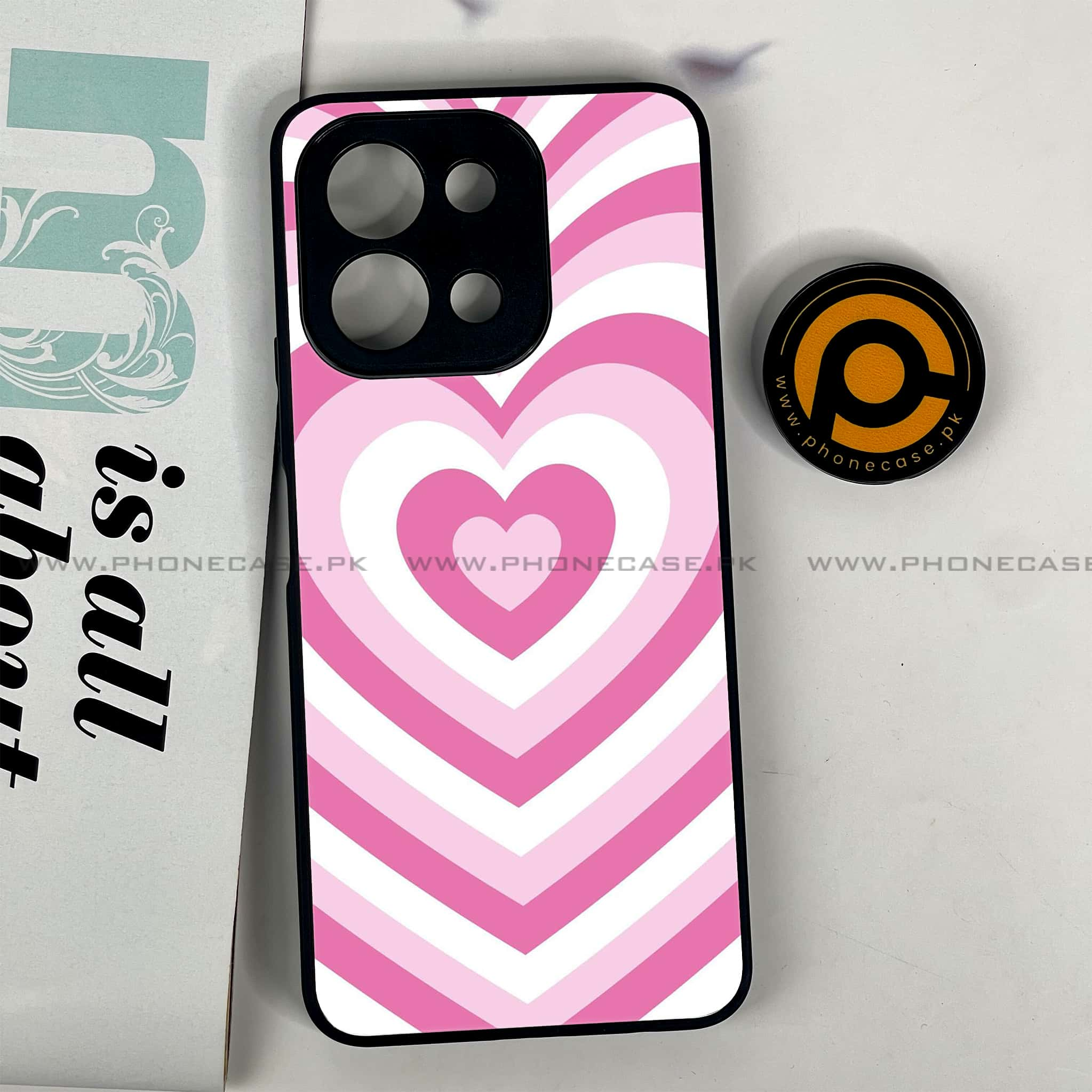 Vivo Y28 - Heart Beat Series - Premium Printed Glass soft Bumper shock Proof Case