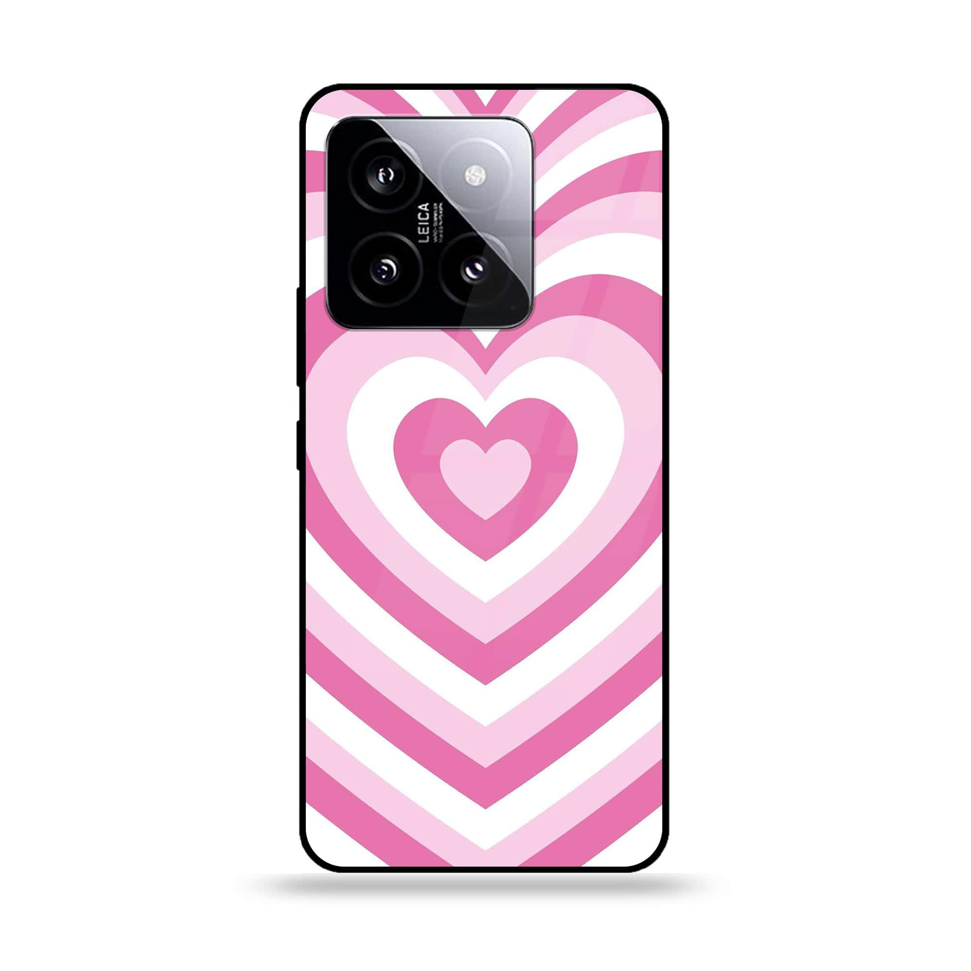 Xiaomi 14 - Heart Beat Series - Premium Printed Glass soft Bumper shock Proof Case