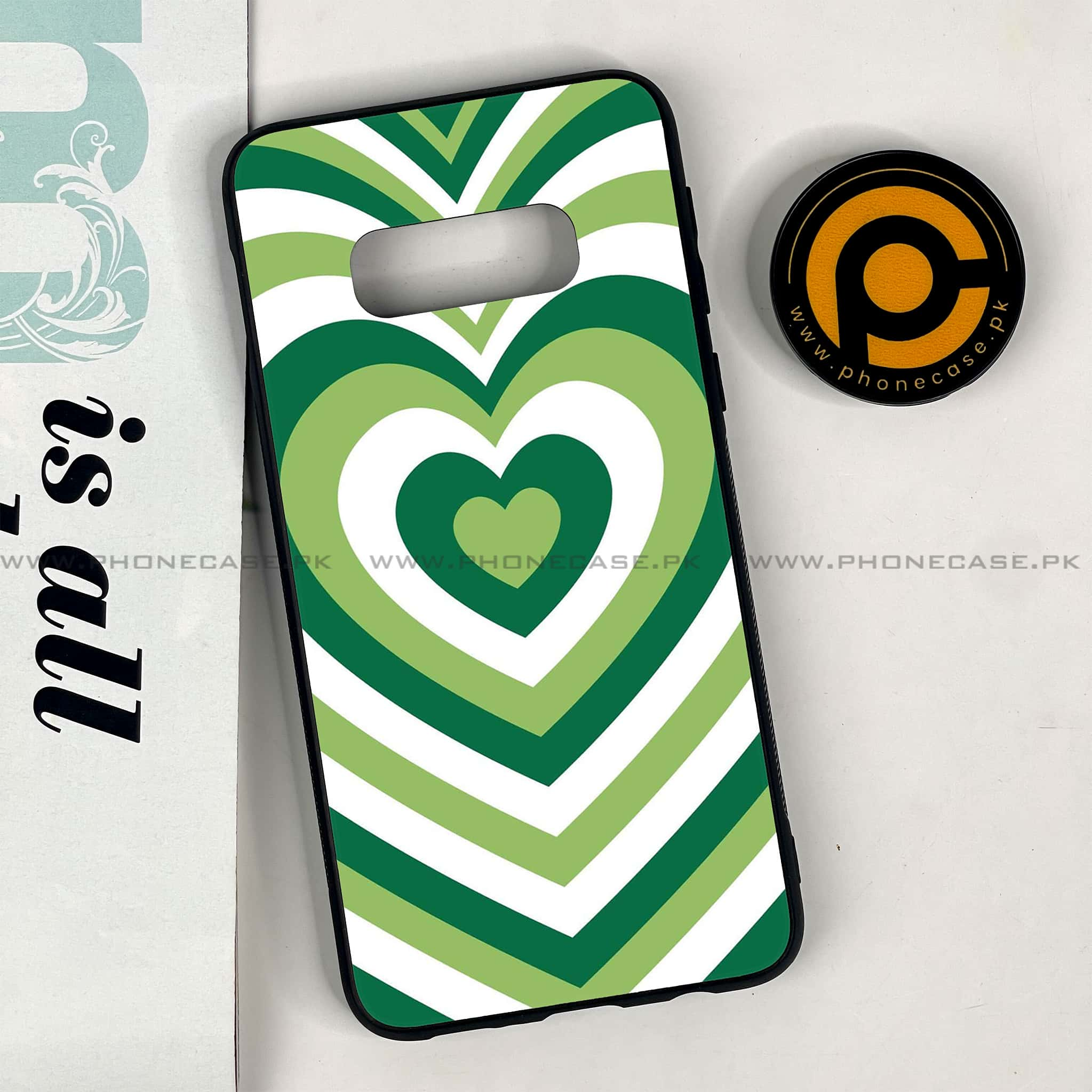 Galaxy S10e - Heart Beat Series - Premium Printed Glass soft Bumper shock Proof Case