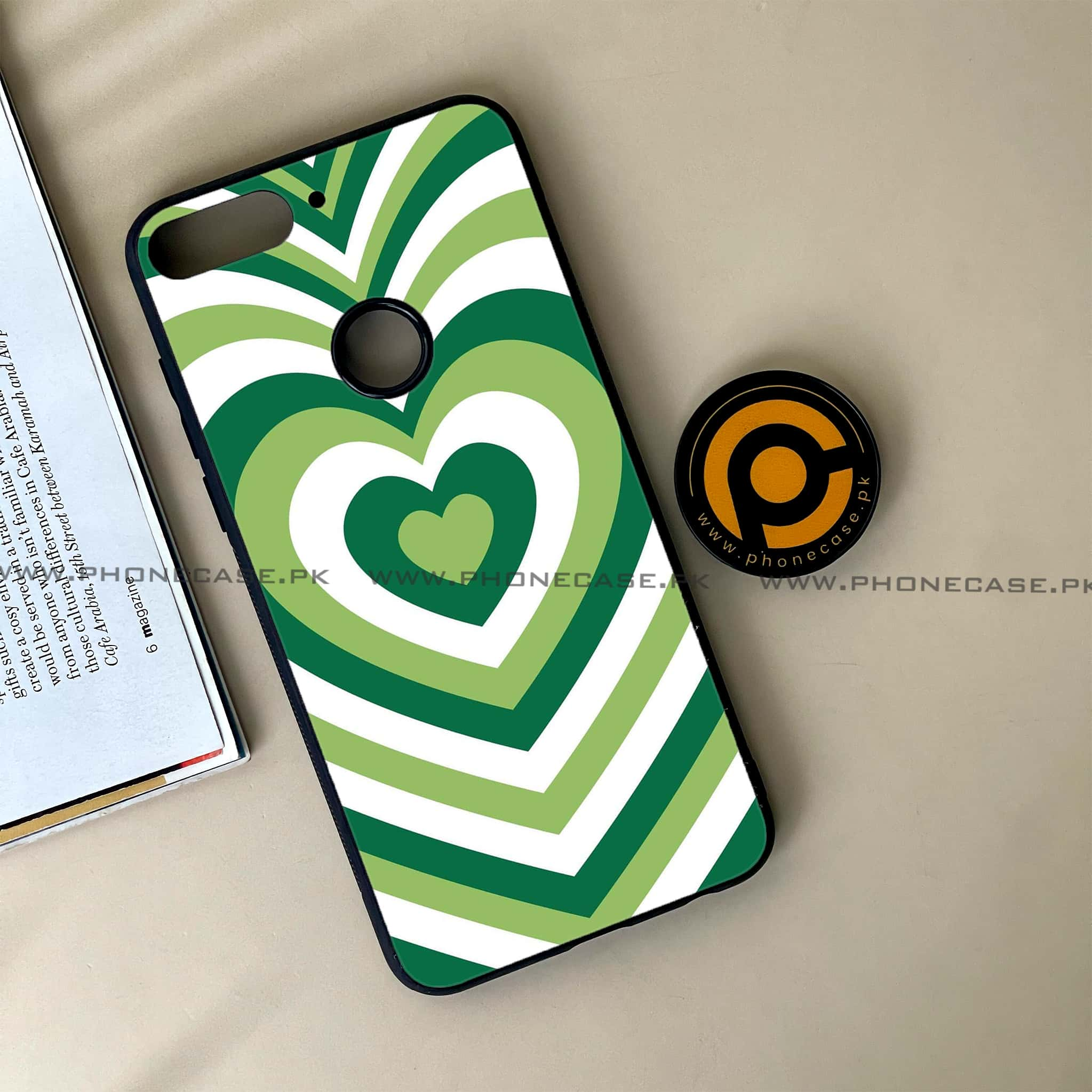 Huawei Y7 Prime (2018) -  Heart Beat Series - Premium Printed Glass soft Bumper shock Proof Case