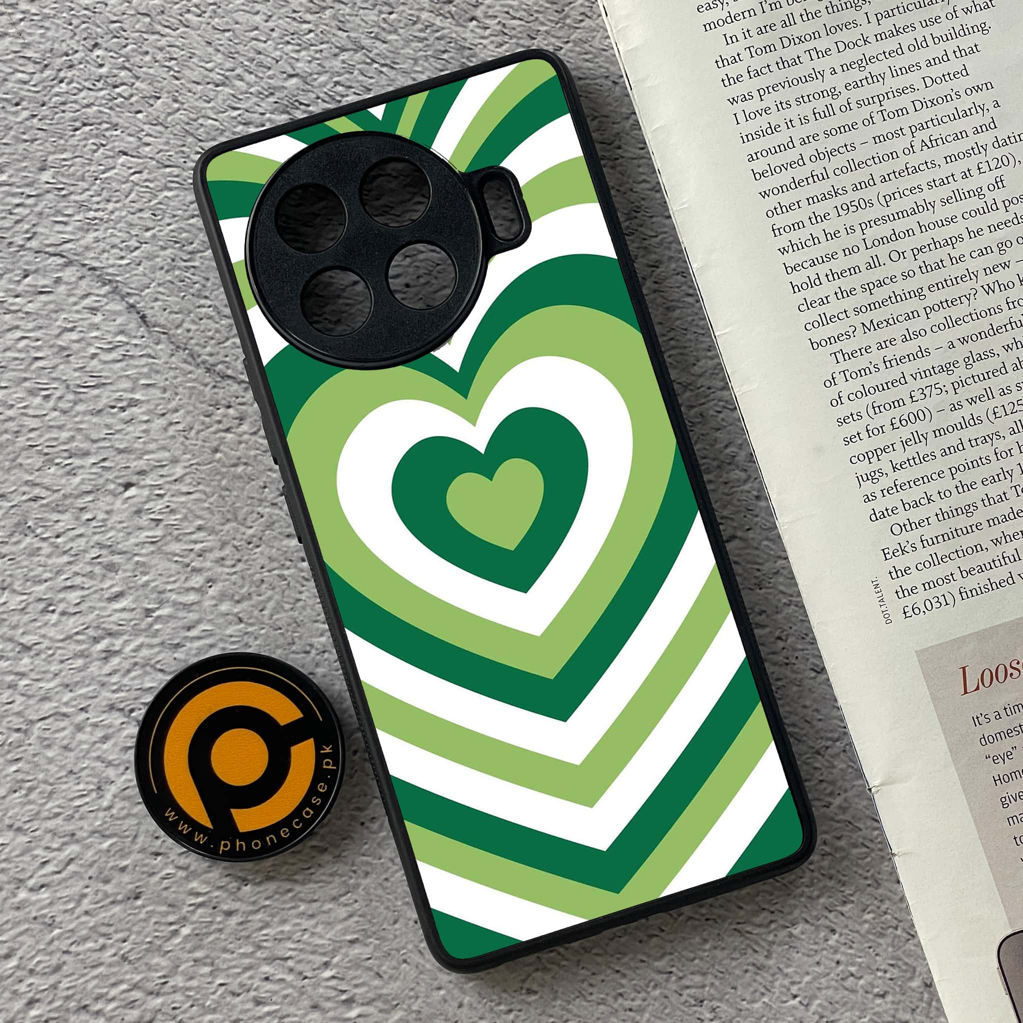 Tecno Spark 20 pro plus - Heart Beat Series - Premium Printed Glass soft Bumper shock Proof Case