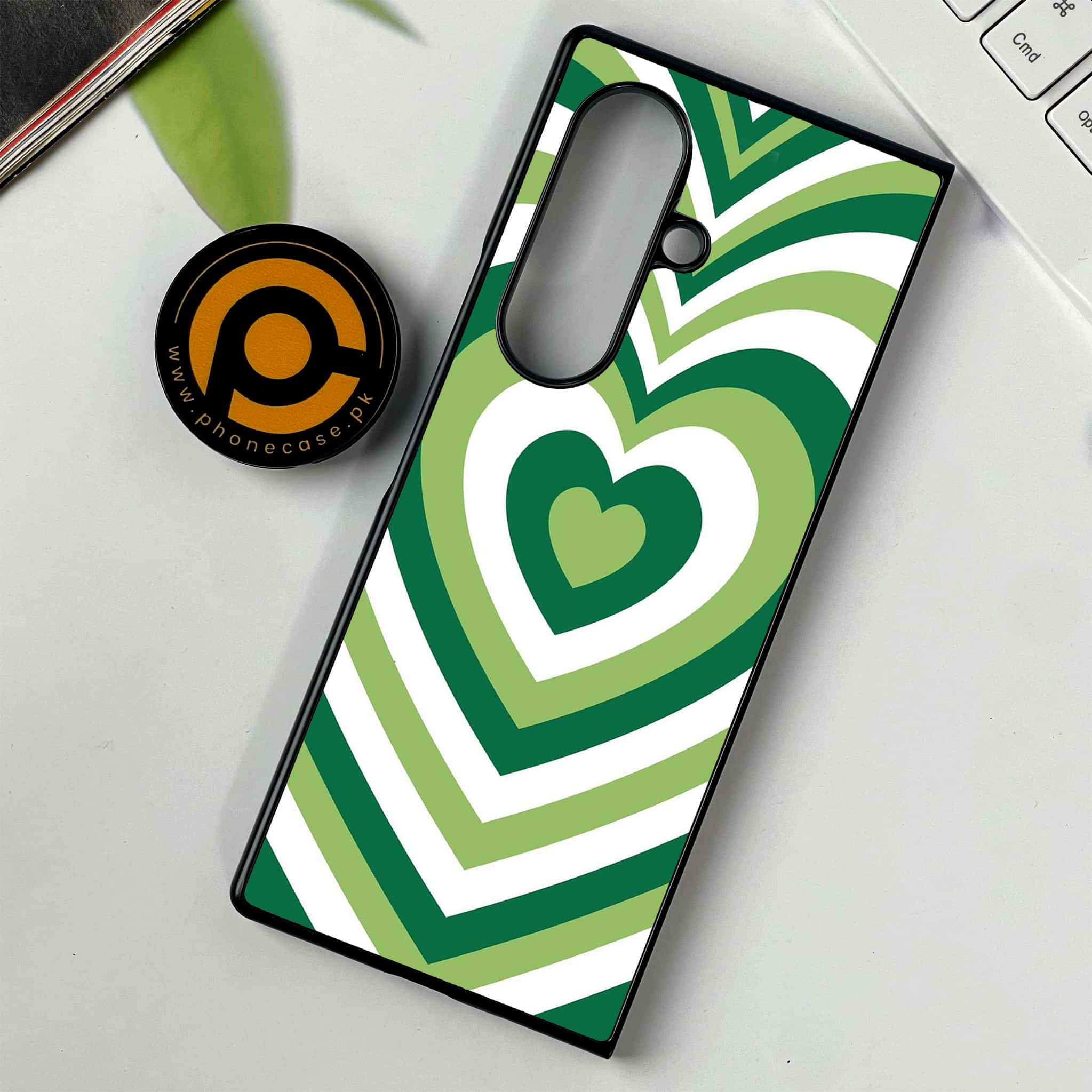 Samsung Galaxy Z Fold 7 - Heart Beat Series - Premium Metal Printed soft Bumper shock Proof Case