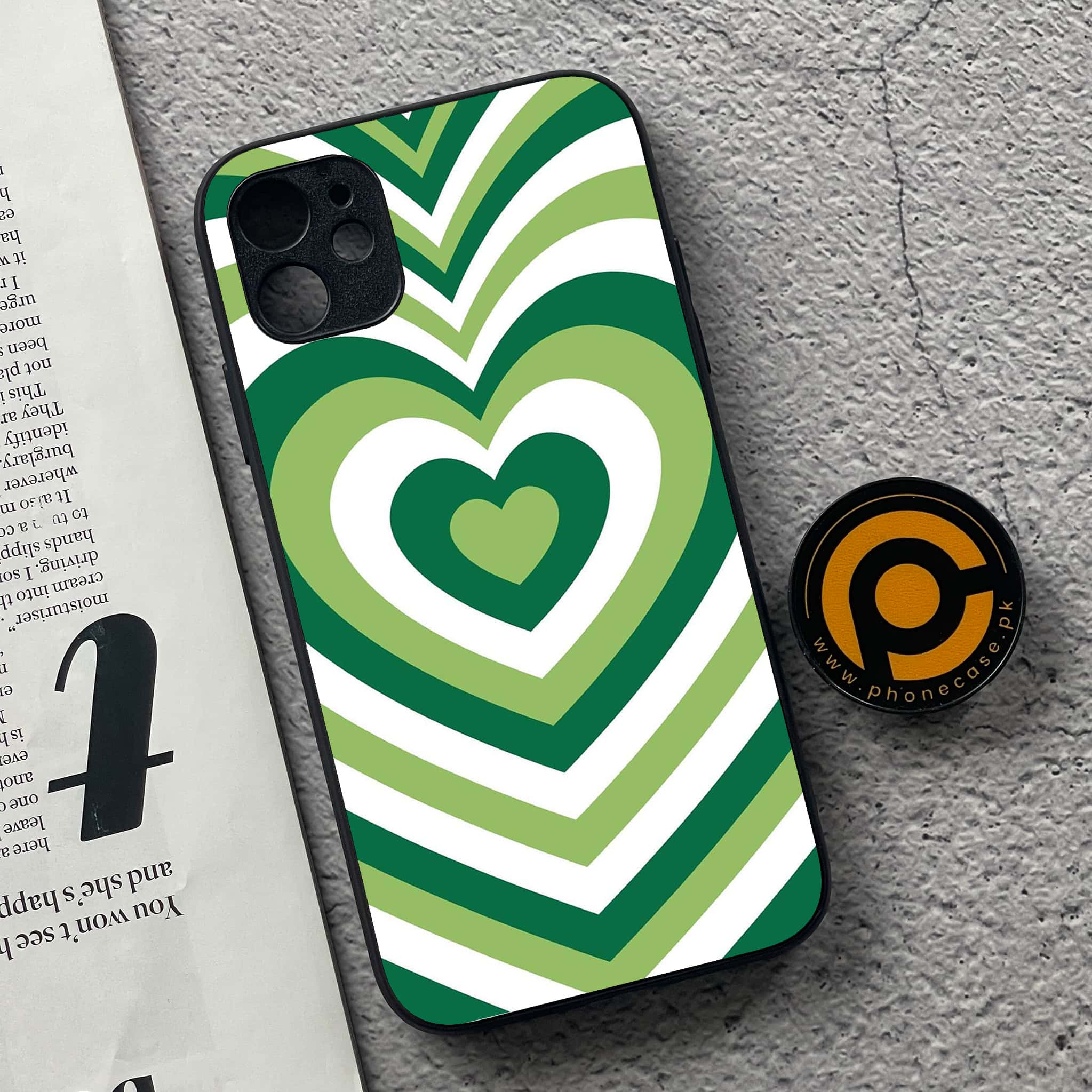 iPhone 11  Heart Beat Series  Premium Printed Glass soft Bumper shock Proof Case
