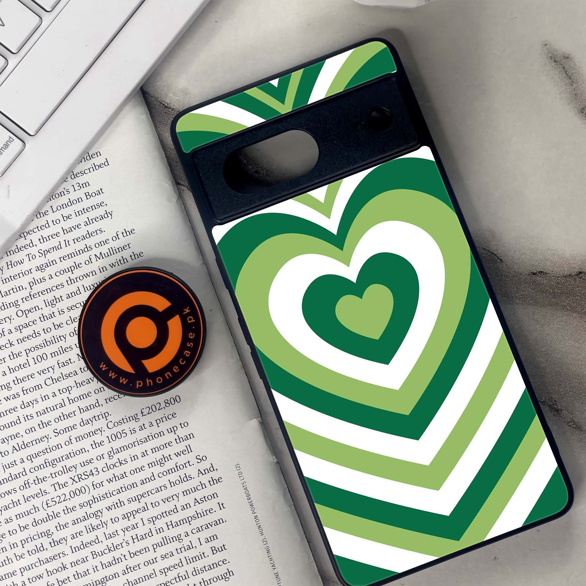 Google Pixel 7 - Heart Beat Series - Premium Metal Printed soft Bumper Shock Proof Case