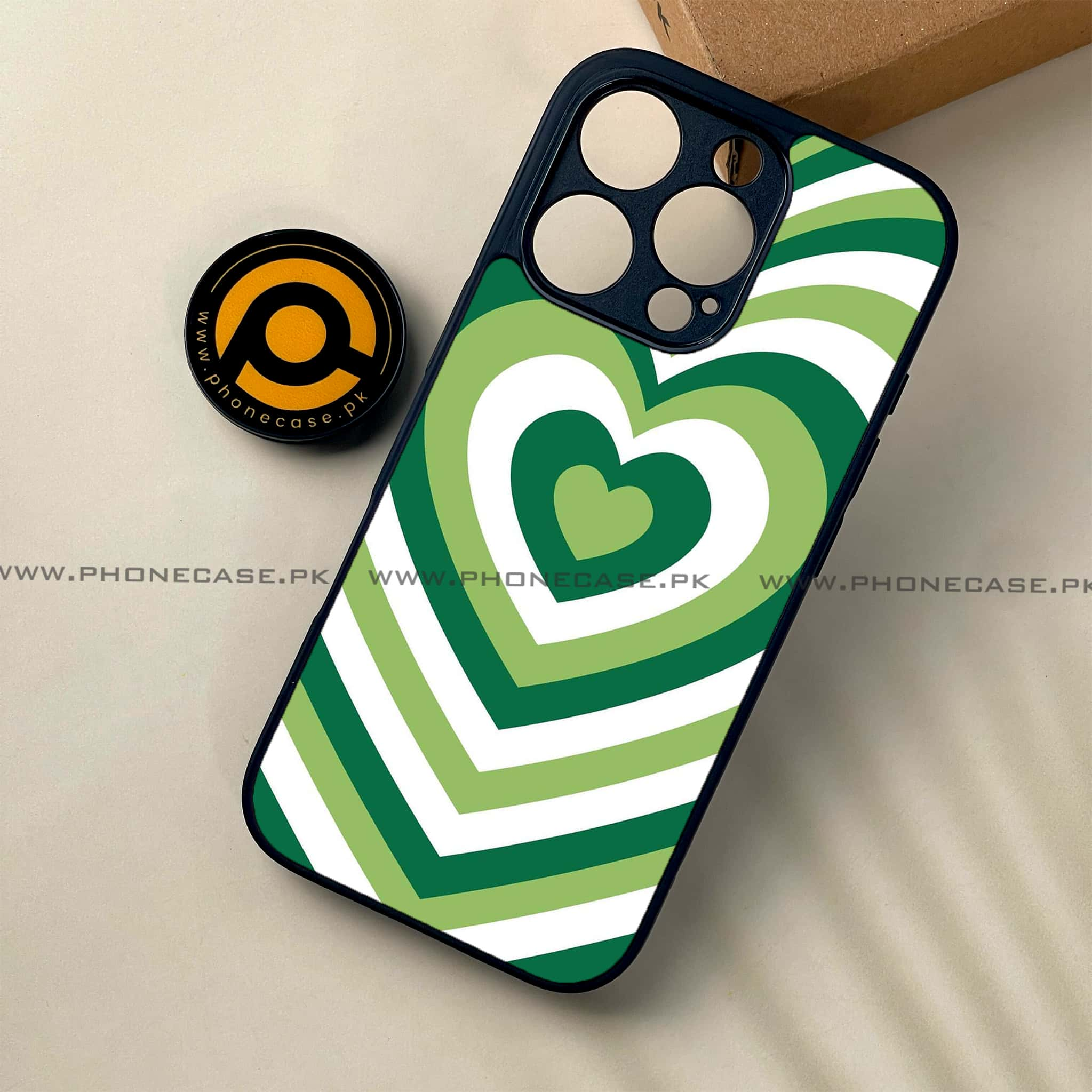 iPhone 16 Pro - Heart Beat Series - Premium Printed Glass soft Bumper shock Proof Case