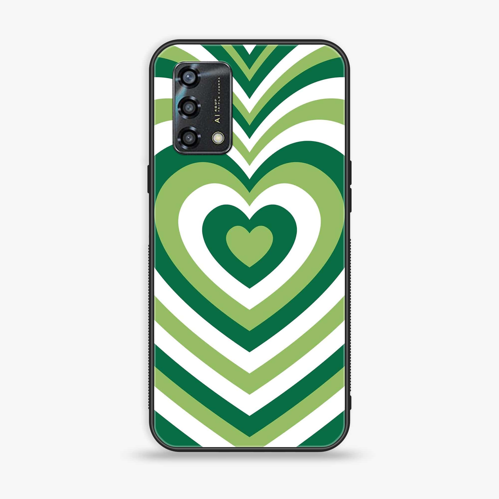 Oppo A95  - Heart Beat Series - Premium Printed Glass soft Bumper shock Proof Case