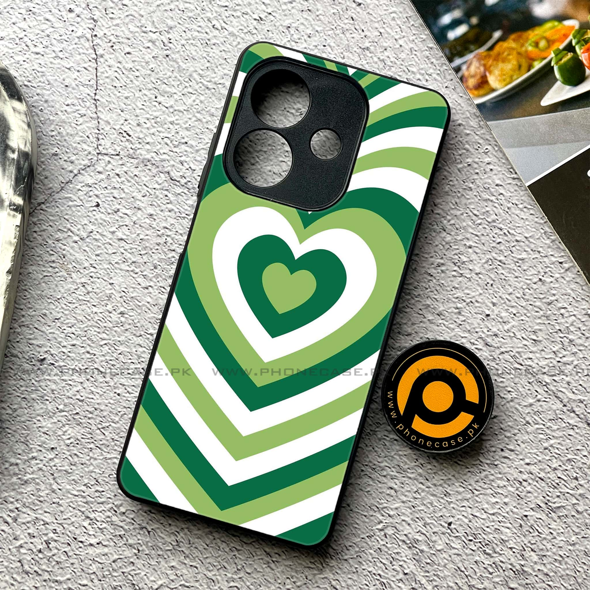 Oppo A3x - Heart Beat Series - Premium Printed Glass soft Bumper shock Proof Case