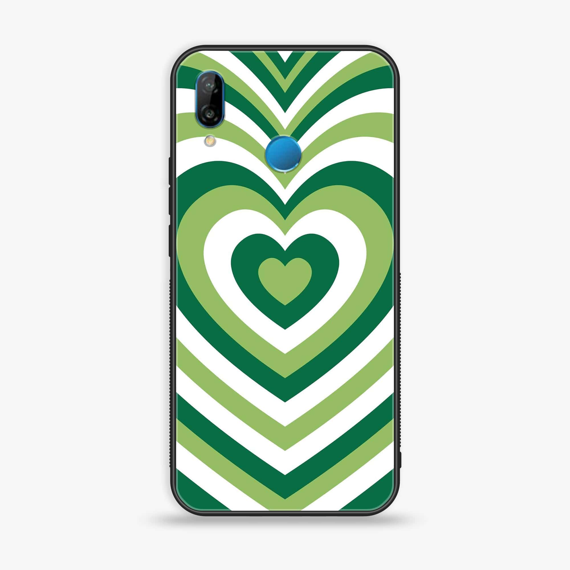 Huawei P20 lite - Heart Beat Series - Premium Printed Glass soft Bumper shock Proof Case