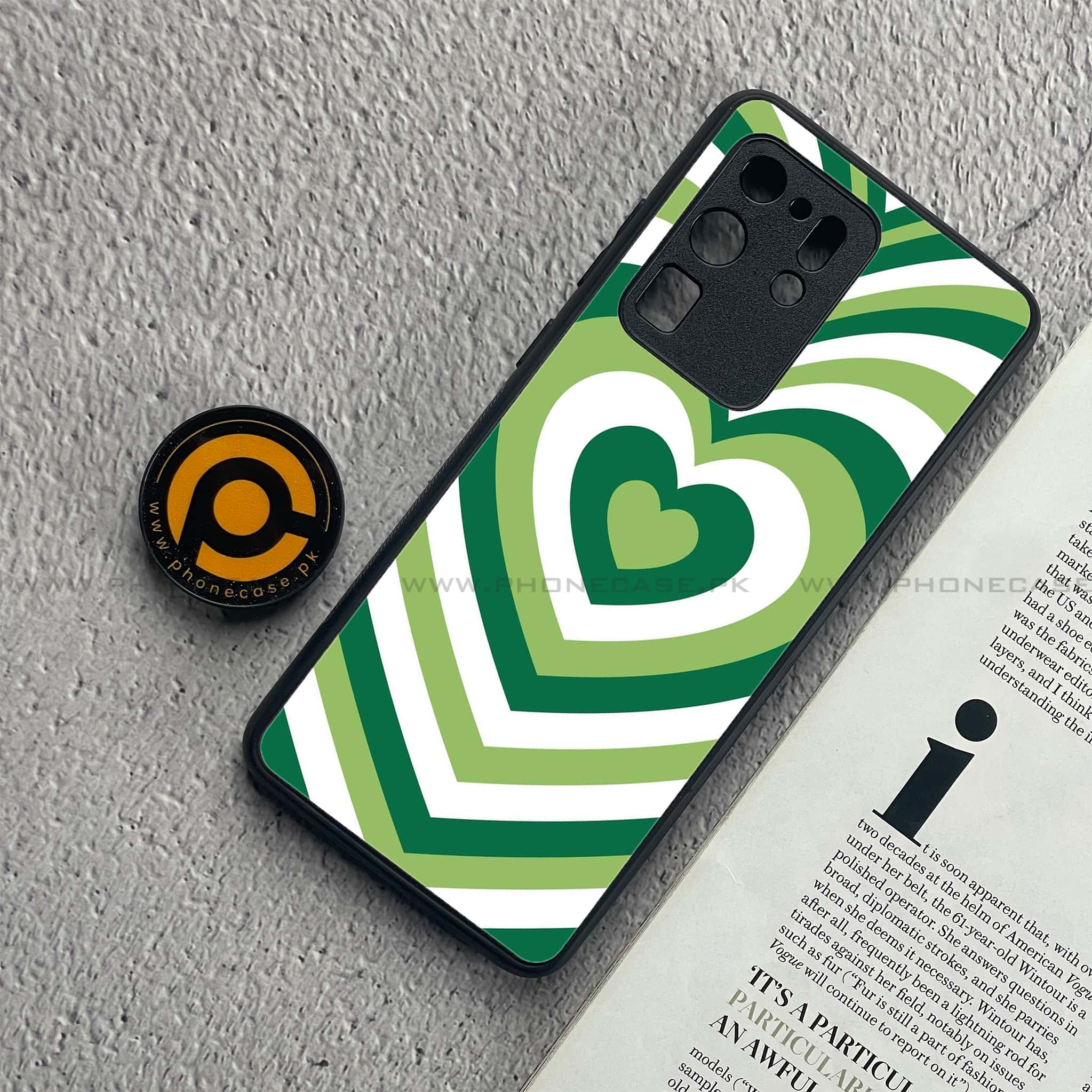 Samsung Galaxy S20 Ultra  Heart Beat Series - Premium Printed Glass soft Bumper shock Proof Case