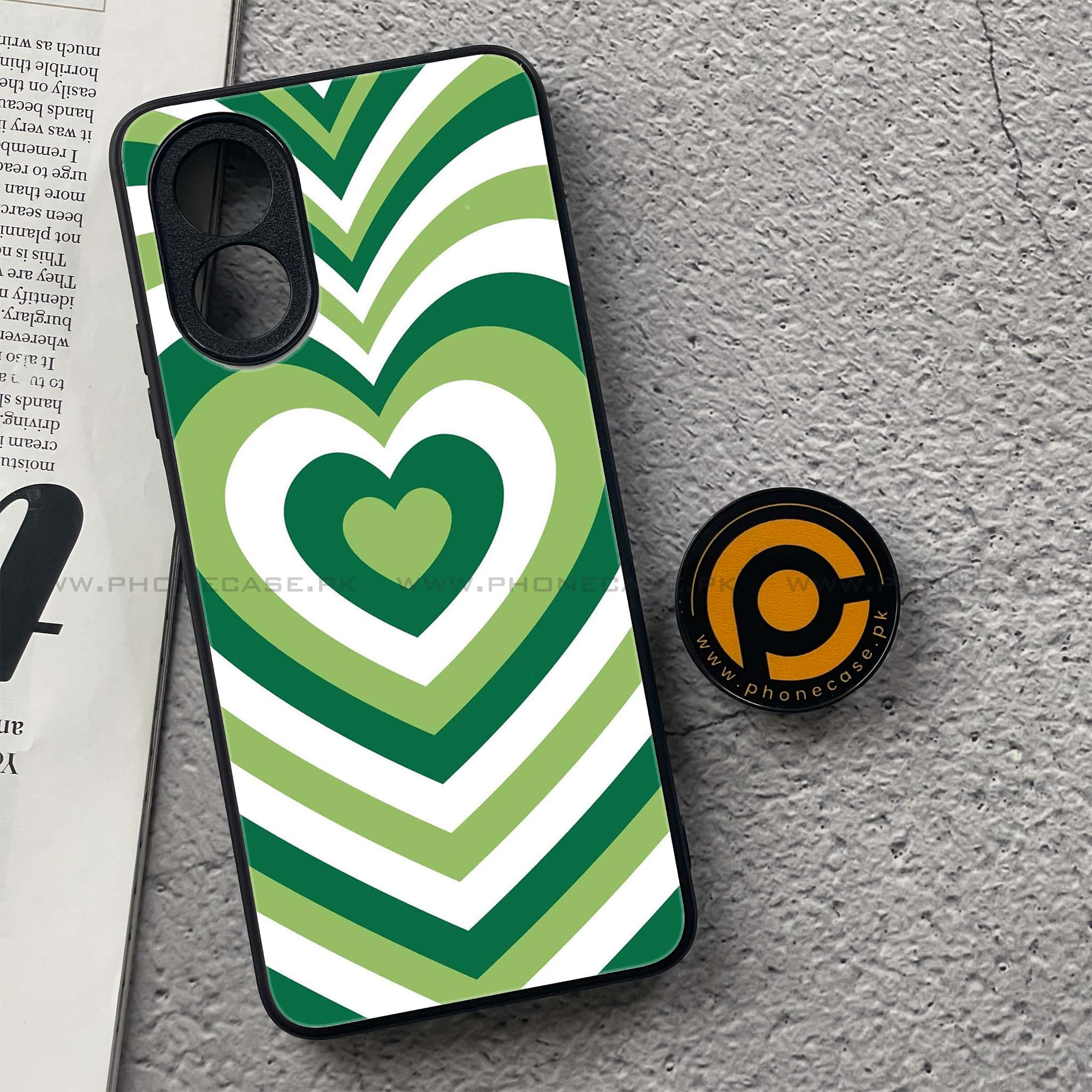Oppo A18 4G - Heart Beat Series - Premium Printed Glass soft Bumper shock Proof Case