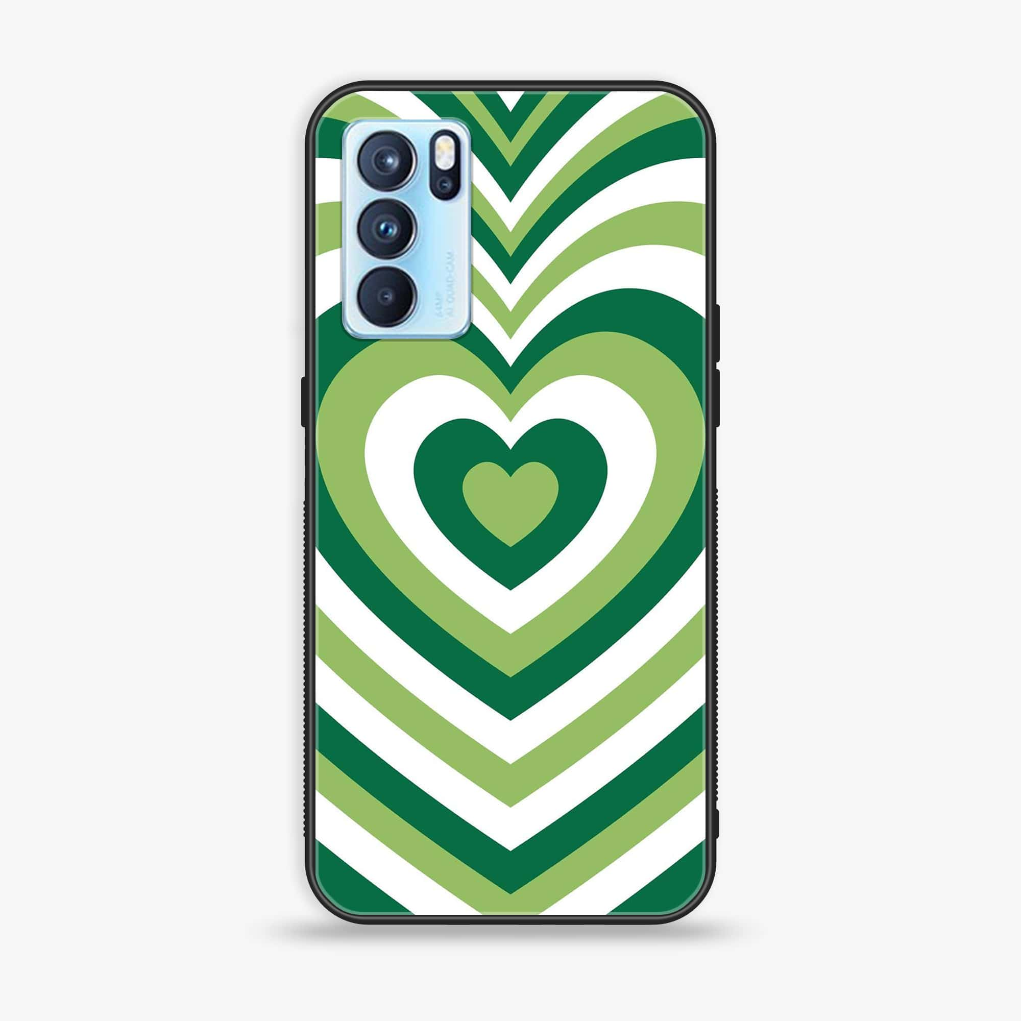 Oppo Reno 6 Pro Heart Beat Series Premium Printed Glass soft Bumper shock Proof Case