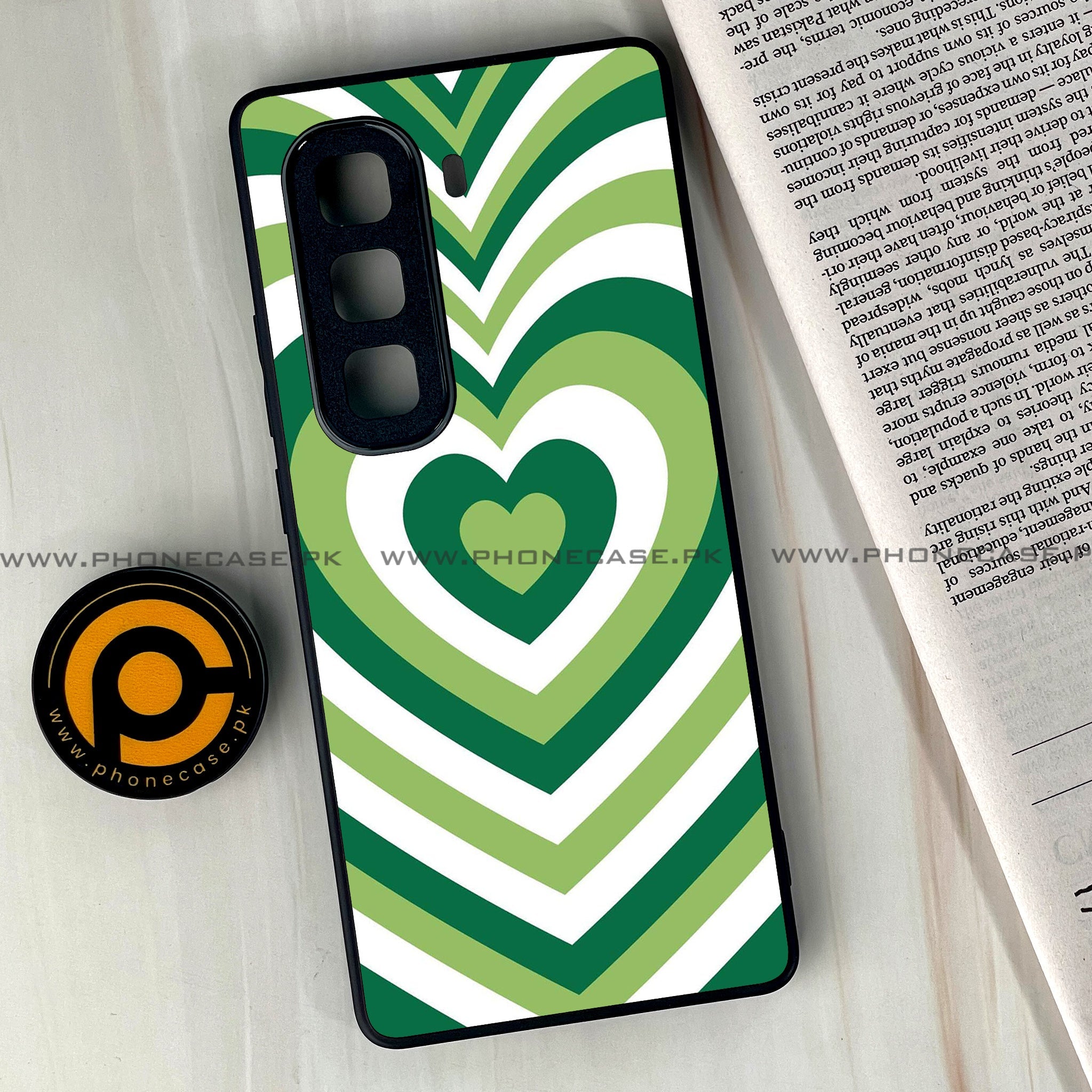 Infinix Hot 60i - Heart Beat Series - Premium Metal Printed soft Bumper shock Proof Case