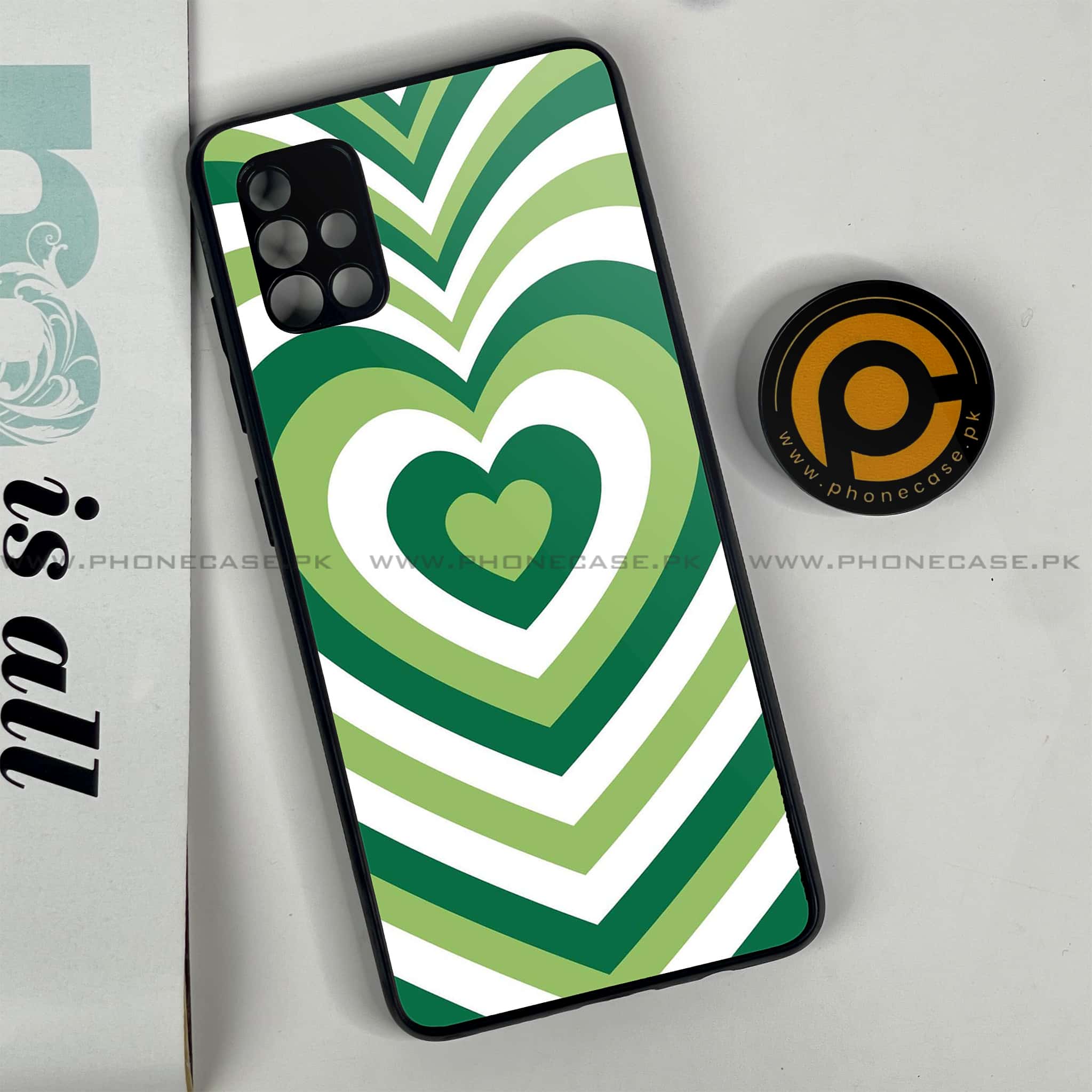 Samsung Galaxy A51 Heart Beat Series Premium Printed Glass soft Bumper shock Proof Case