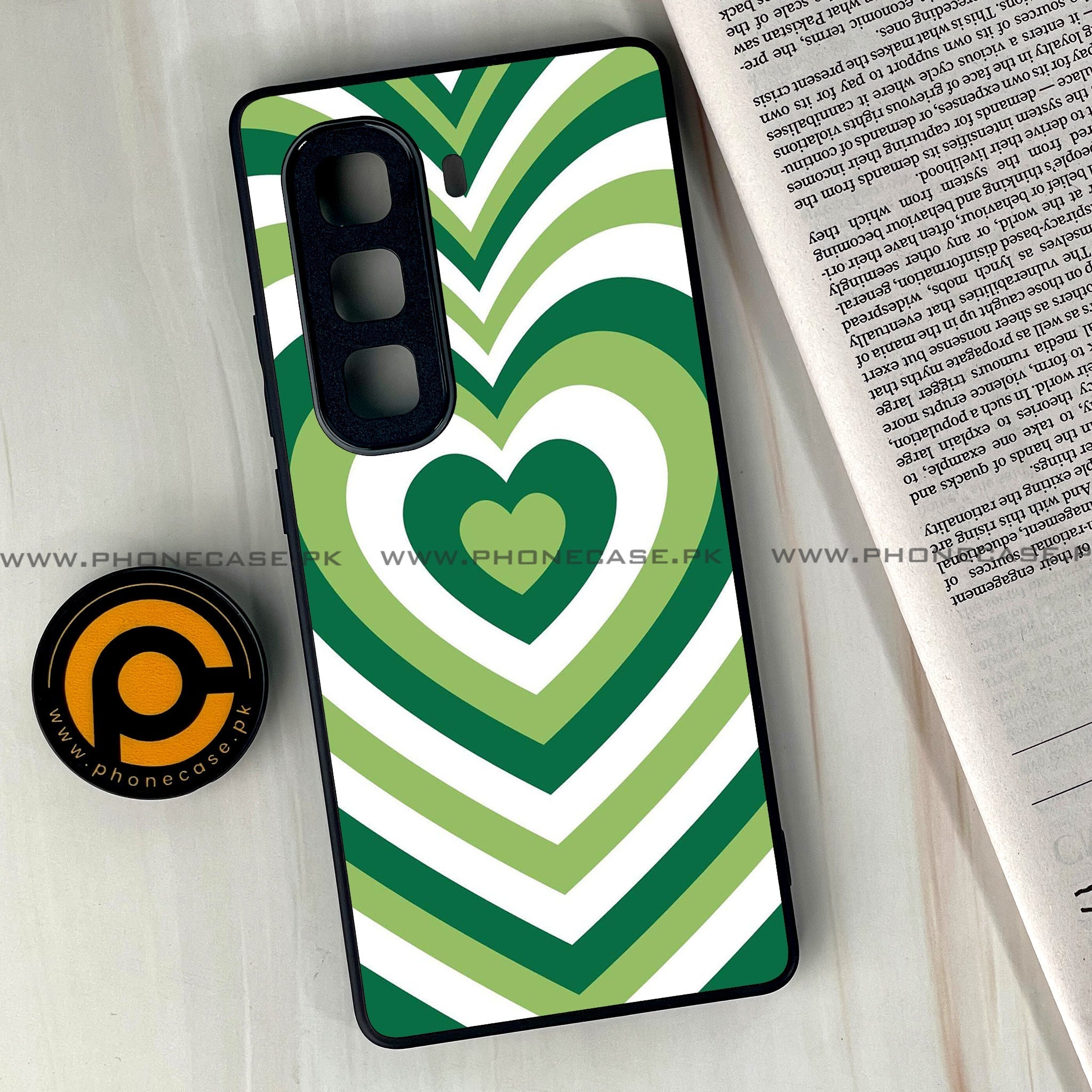 Infinix Hot 60  - Heart Beat Series - Premium Metal Printed soft Bumper shock Proof Case