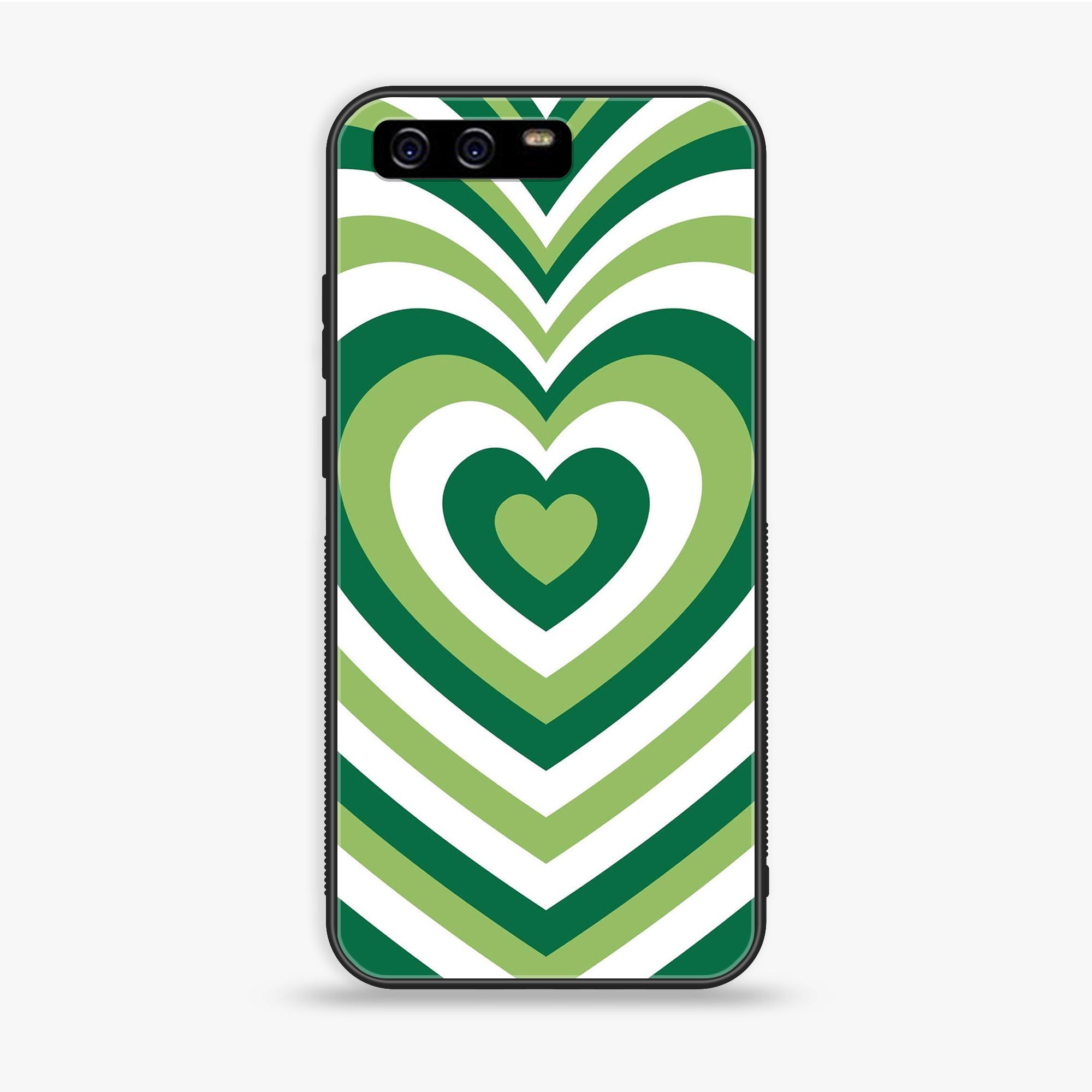 Huawei P10 Plus - Heart Beat Series - Premium Printed Glass soft Bumper shock Proof Case