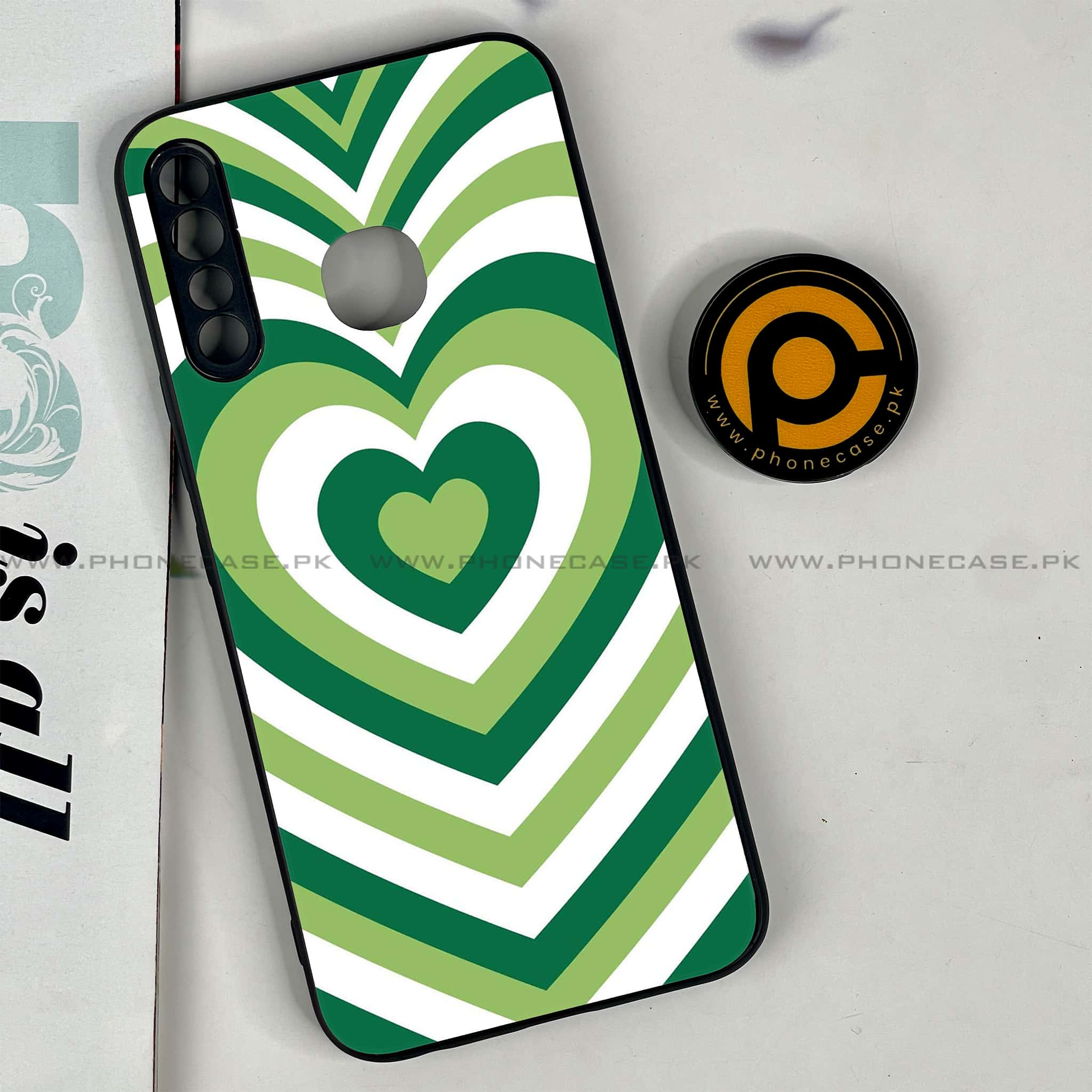 Infinix Hot 8 Lite - Heart Beat Series - Premium Printed Glass soft Bumper shock Proof Case