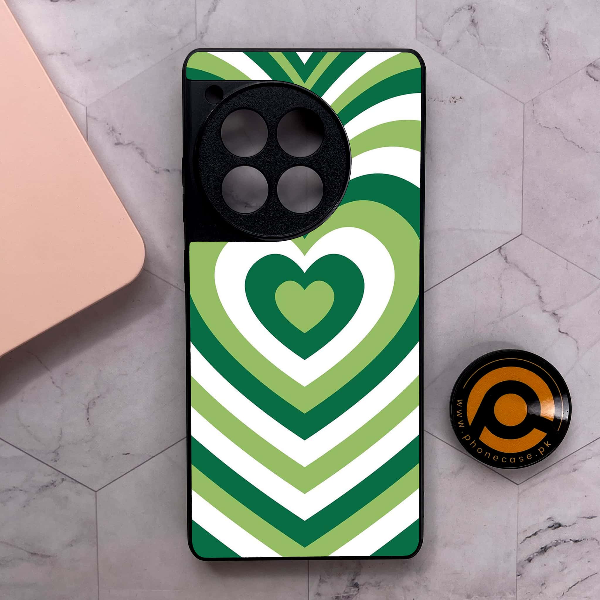OnePlus 12R - Heart Beat Series - Premium Metal Printed soft Bumper shock Proof Case