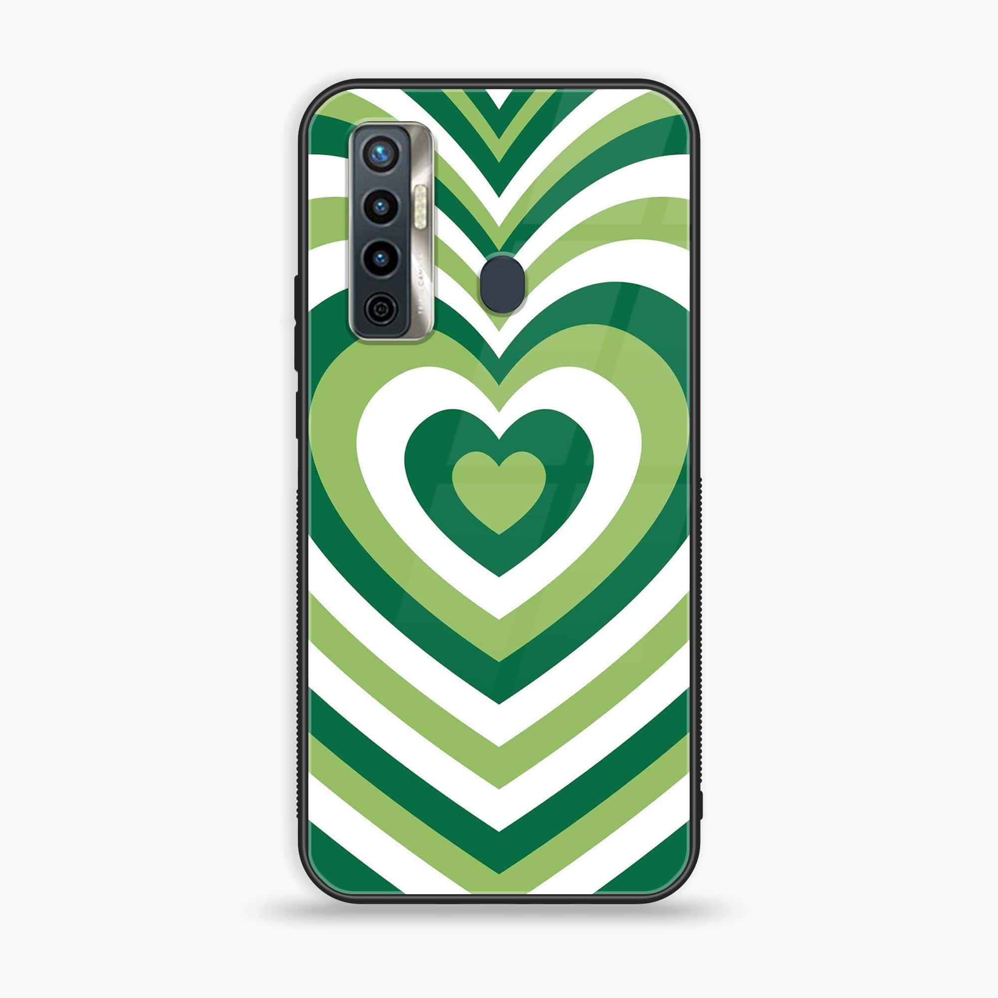 Tecno Camon 17 - Heart Beat Series - Premium Printed Glass soft Bumper shock Proof Case