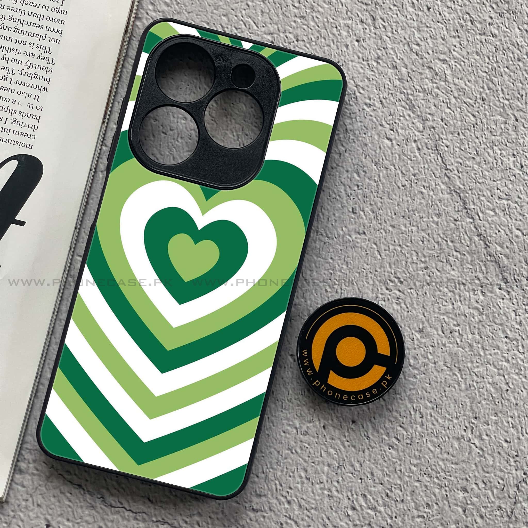 Infinix Smart 8 Pro - Heart Beat Series - Premium Metal Printed soft Bumper shock Proof Case