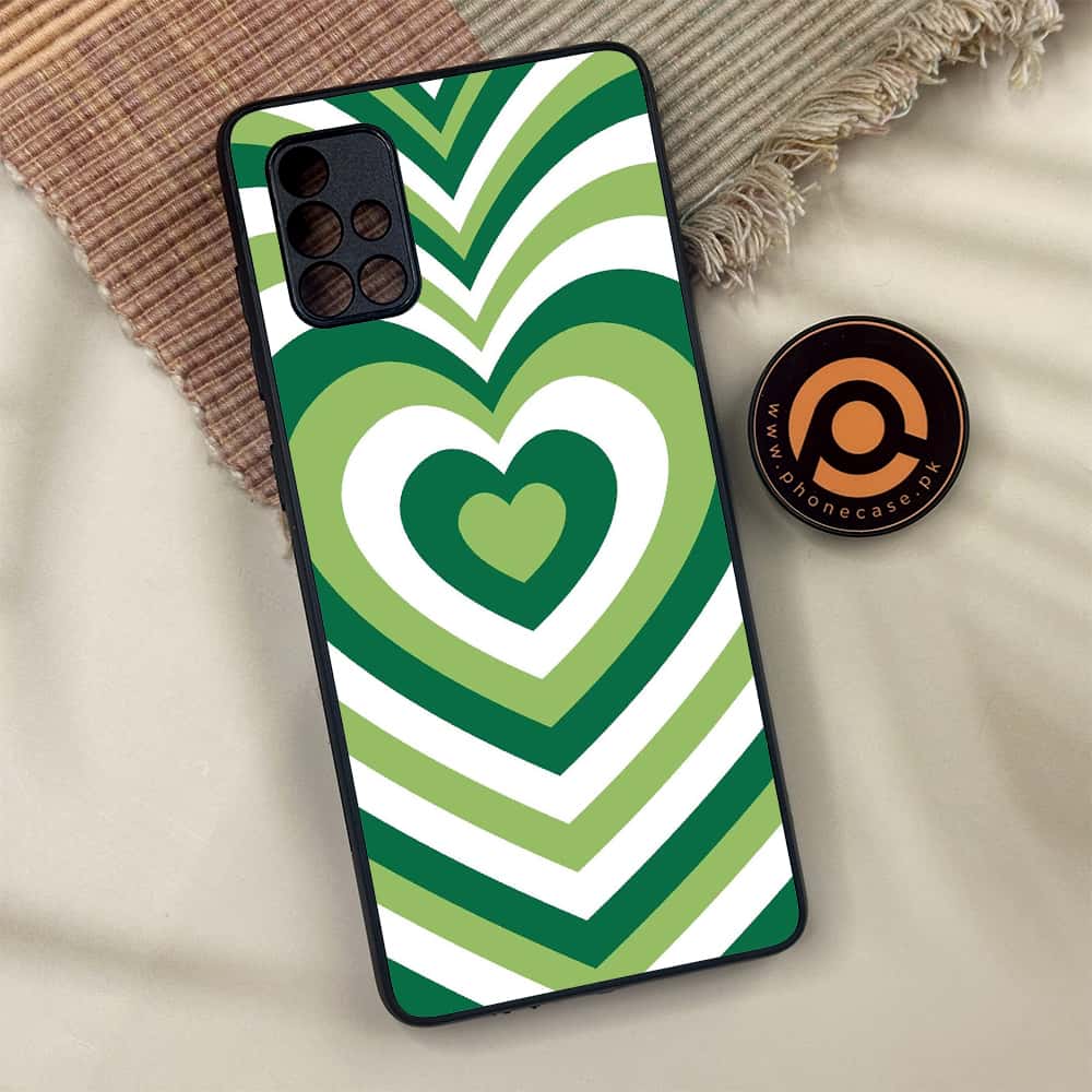 Samsung Galaxy A71 - Heart Beat Series - Premium Metal Printed soft Bumper shock Proof Case