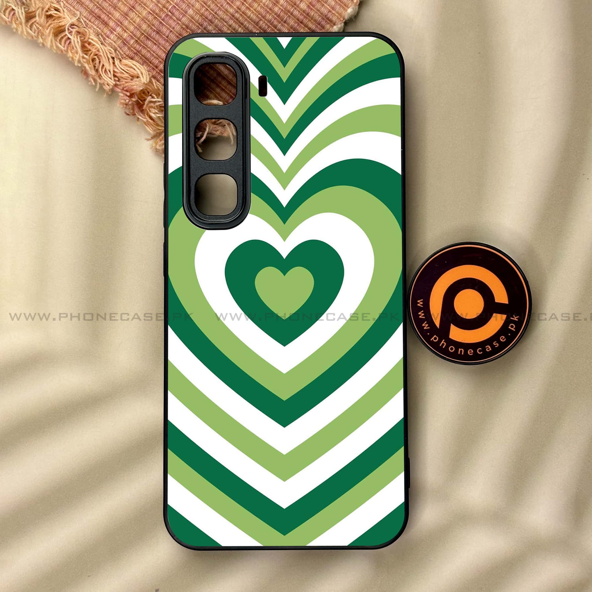 Infinix Hot 60 Pro - Heart Beat Series - Premium Metal Printed soft Bumper shock Proof Case