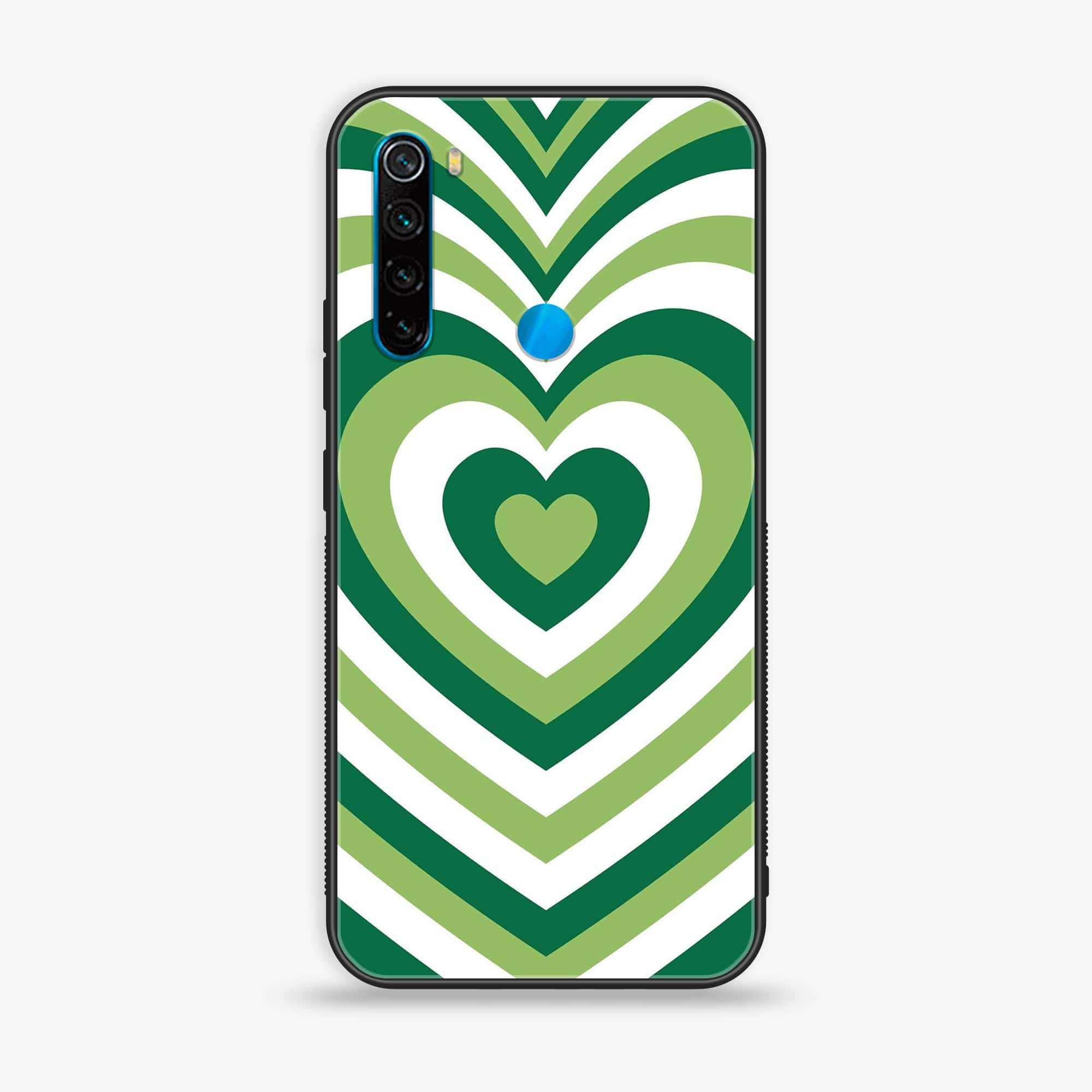 Redmi Note 8 - Heart Beat Series - Premium Printed Glass soft Bumper shock Proof Case