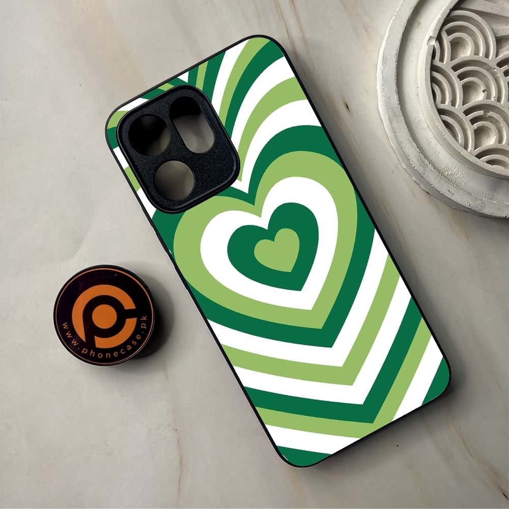 Oppo Reno 14F - Heart Beat Series - Premium Metal Printed Soft Bumper Shockproof Case